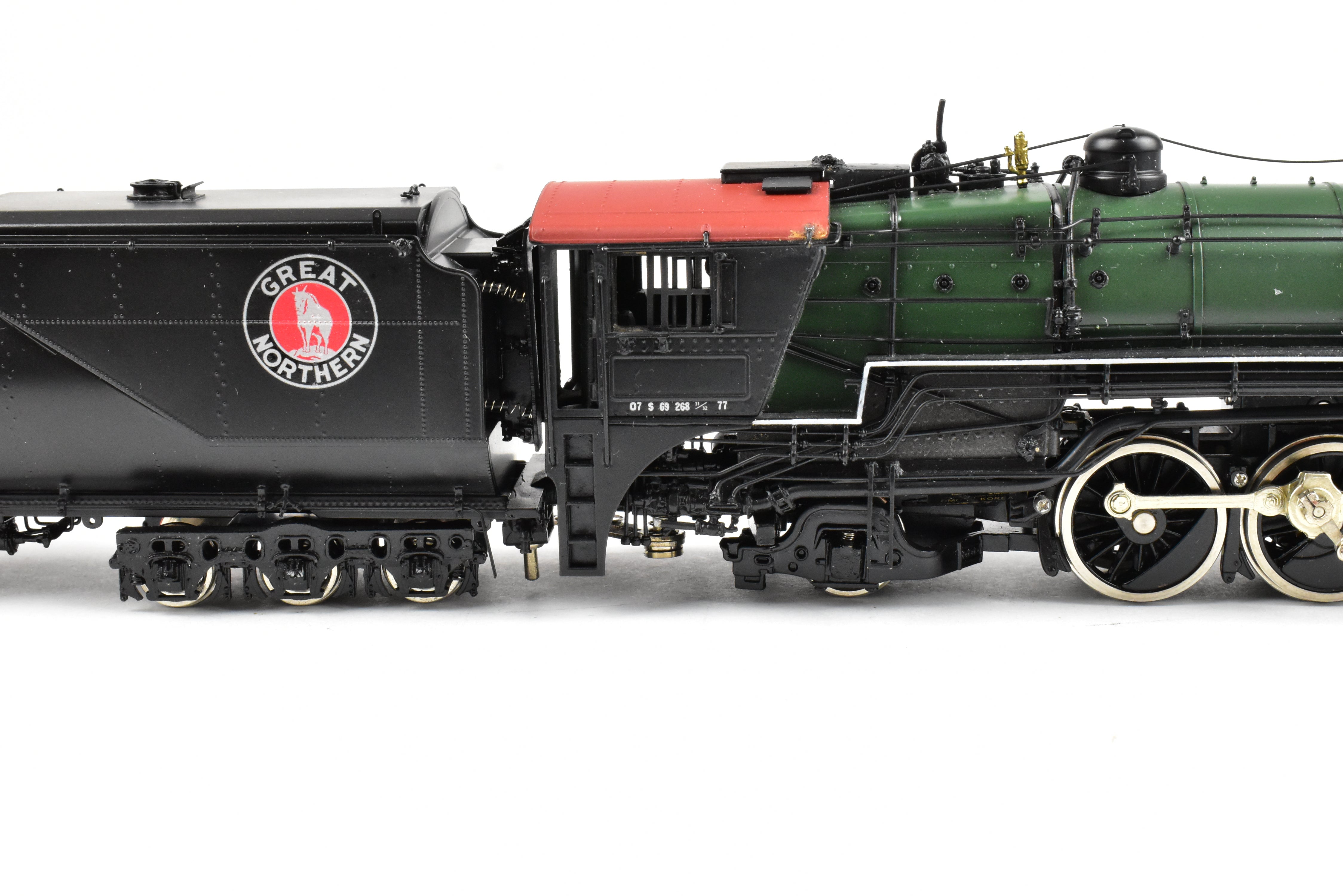 HO Scale Brass Model Train - Precision Scale Co. (PSC) Great Northern Class O - 7 with Vestibule Cab 2 - 8 - 2 Freight Locomotive