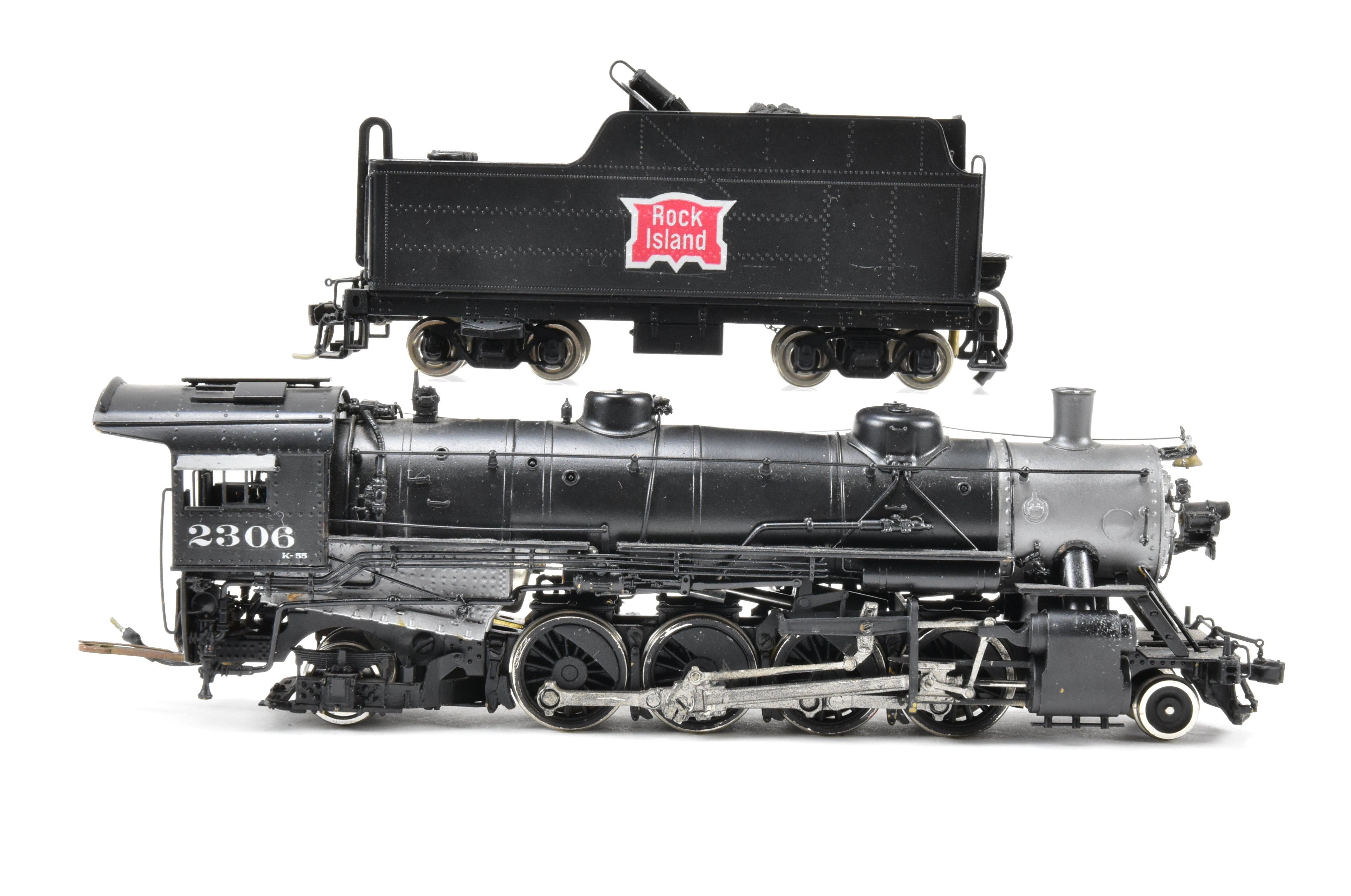 HO Scale Custom Painted Brass PFM Rock Island USRA 2-8-2 Light Mikado #2306