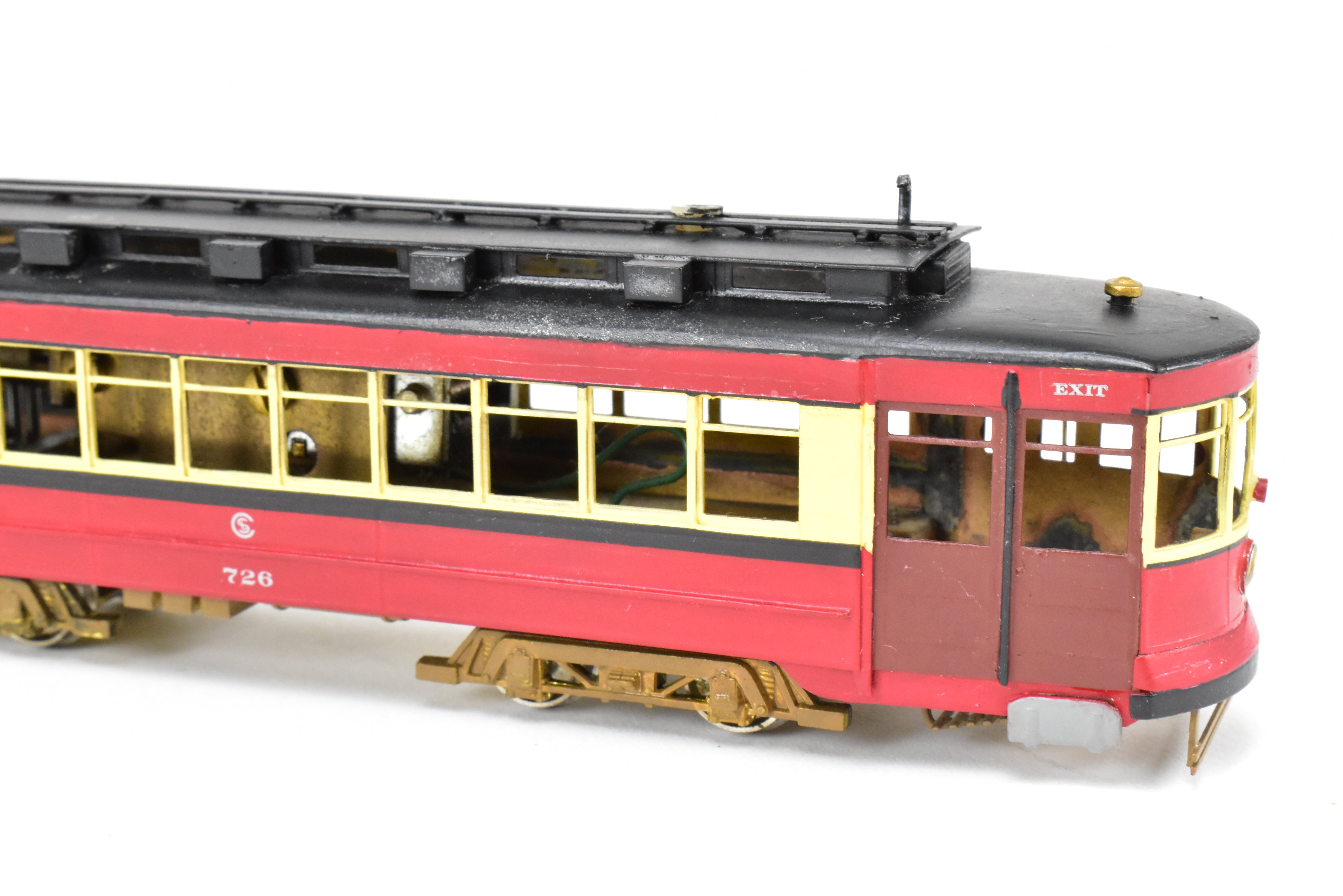 HO Scale Brass Chicago Surface Lines Pullman Car Model - Fairfield Models 343 CSL Custom Painted with Road Number 726