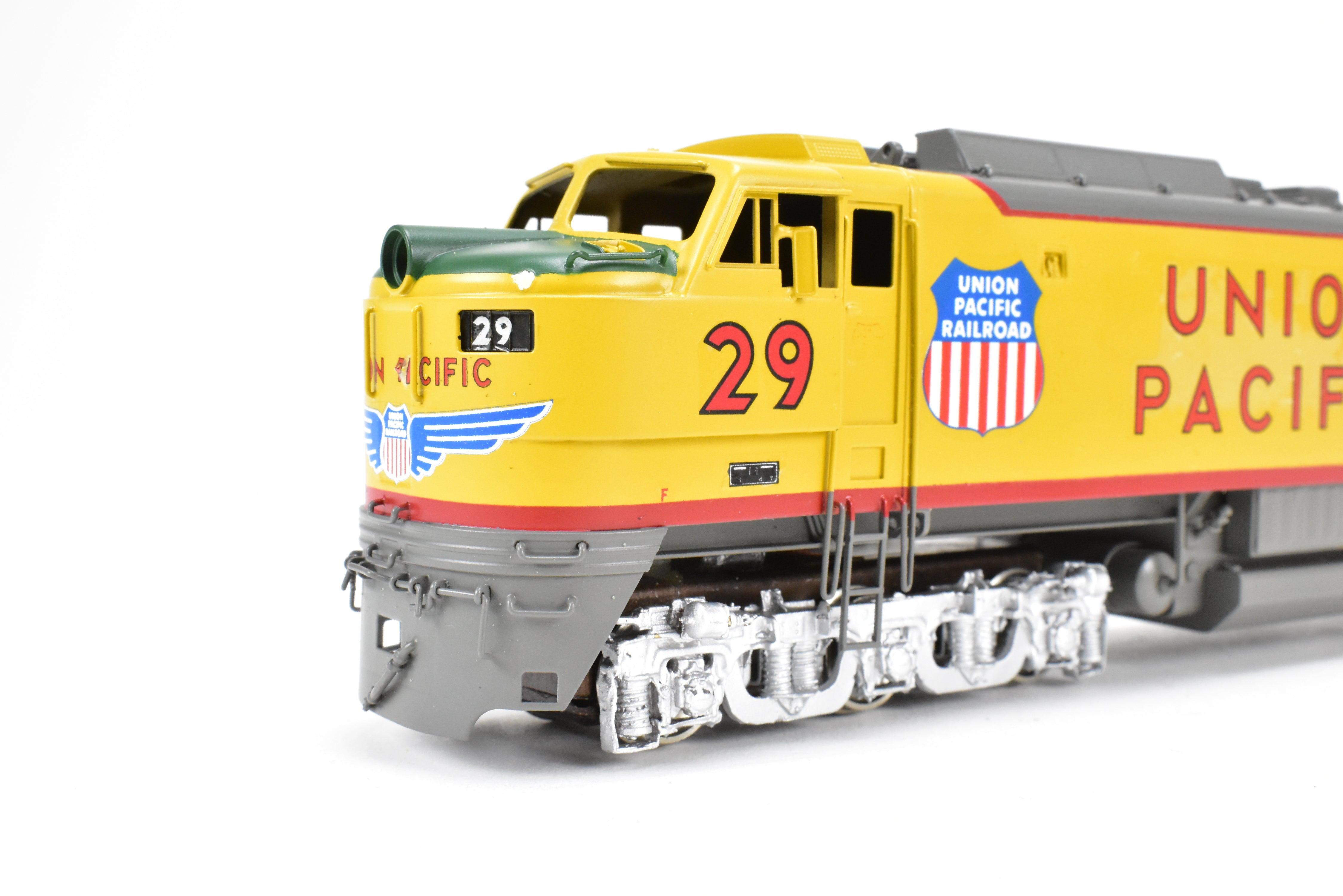 High - Quality HO Scale Brass Alco Models Union Pacific 3 - Unit Gas Turbine Electric Locomotive Set - Professionally Painted #29 & 29B