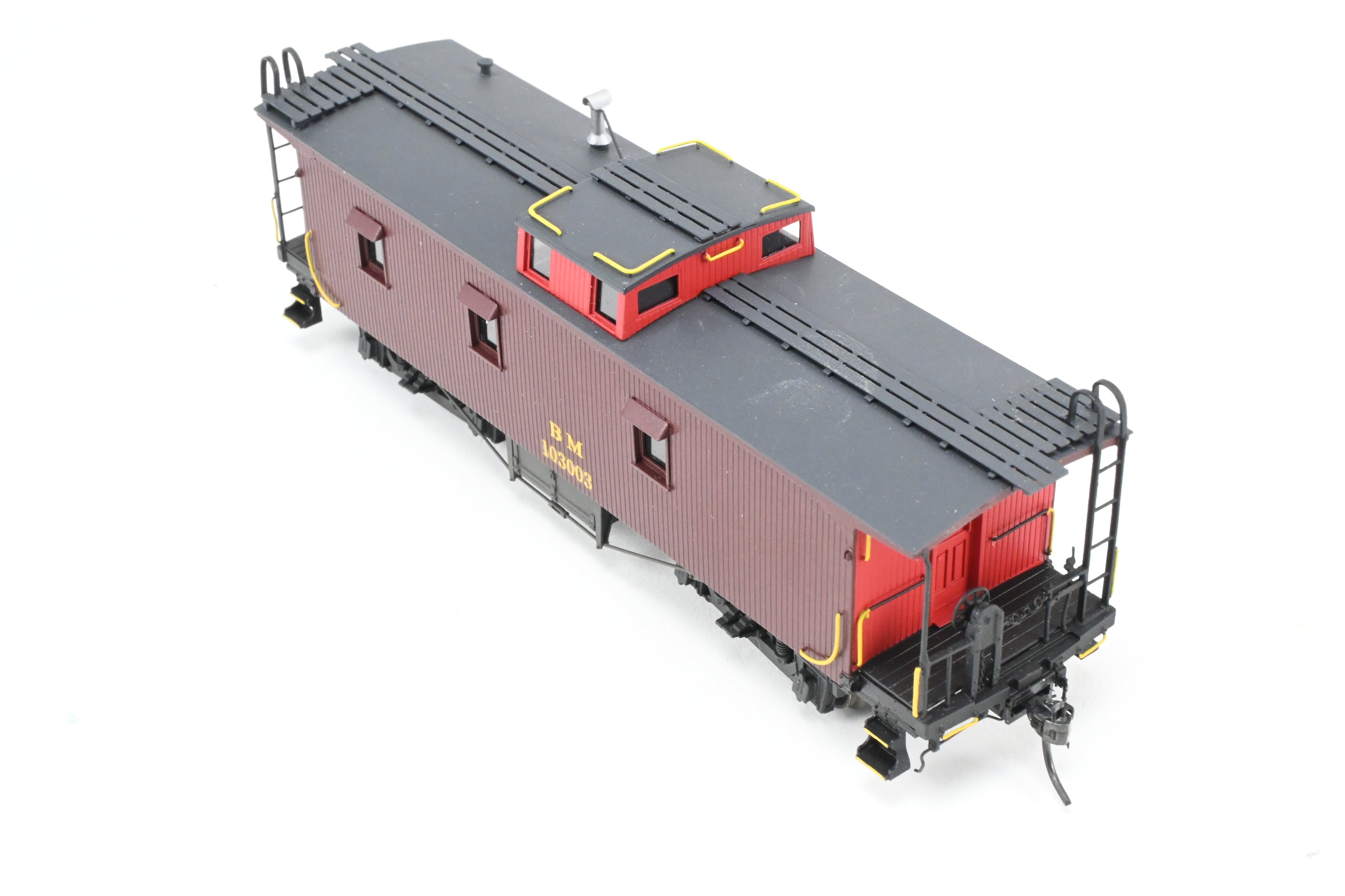 HO Scale Brass Railworks Boston & Maine Rebuilt Milk Car to Caboose Model - FP No. 103003