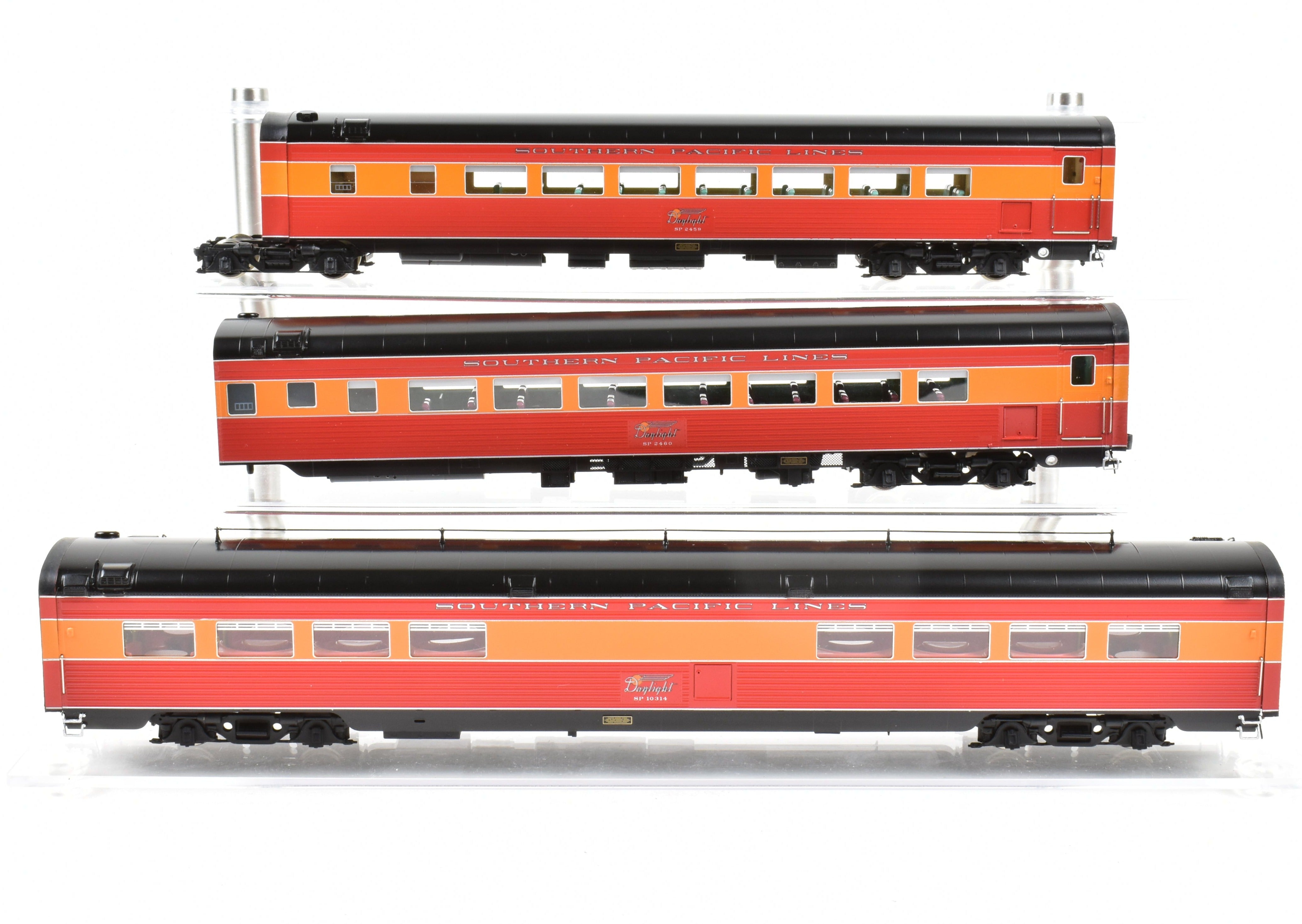 High - Quality HO Scale Brass Model Train CON CIL - Challenger Imports SP - Southern Pacific 1941 Morning Daylight 16 - Car Complete Full Train Set Along with 10 - Car Set and Two 3 - Car Add - On Sets FP