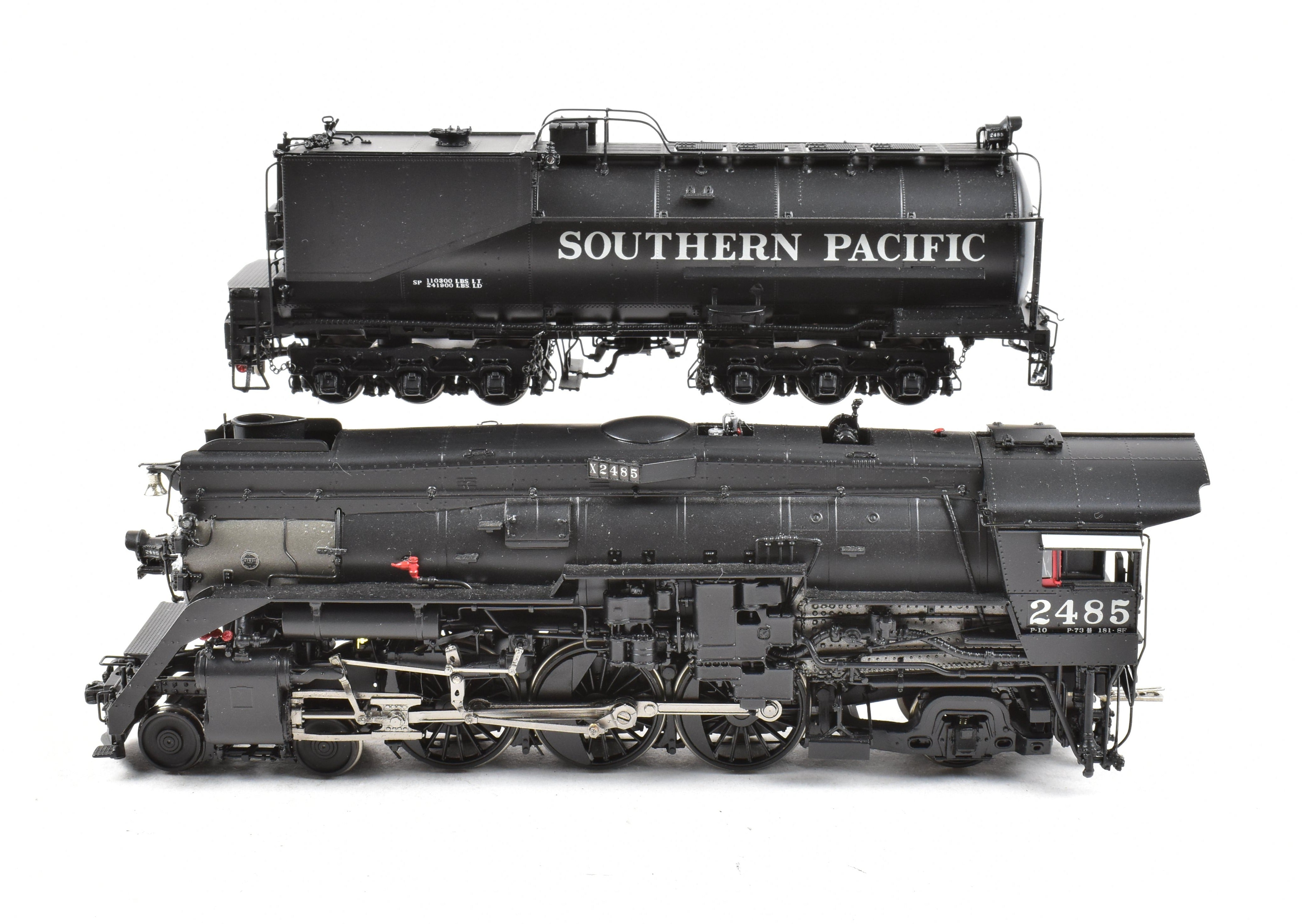 HO Scale Brass GPM Southern Pacific Class P - 10 4 - 6 - 2 FP Locomotive No. 2485