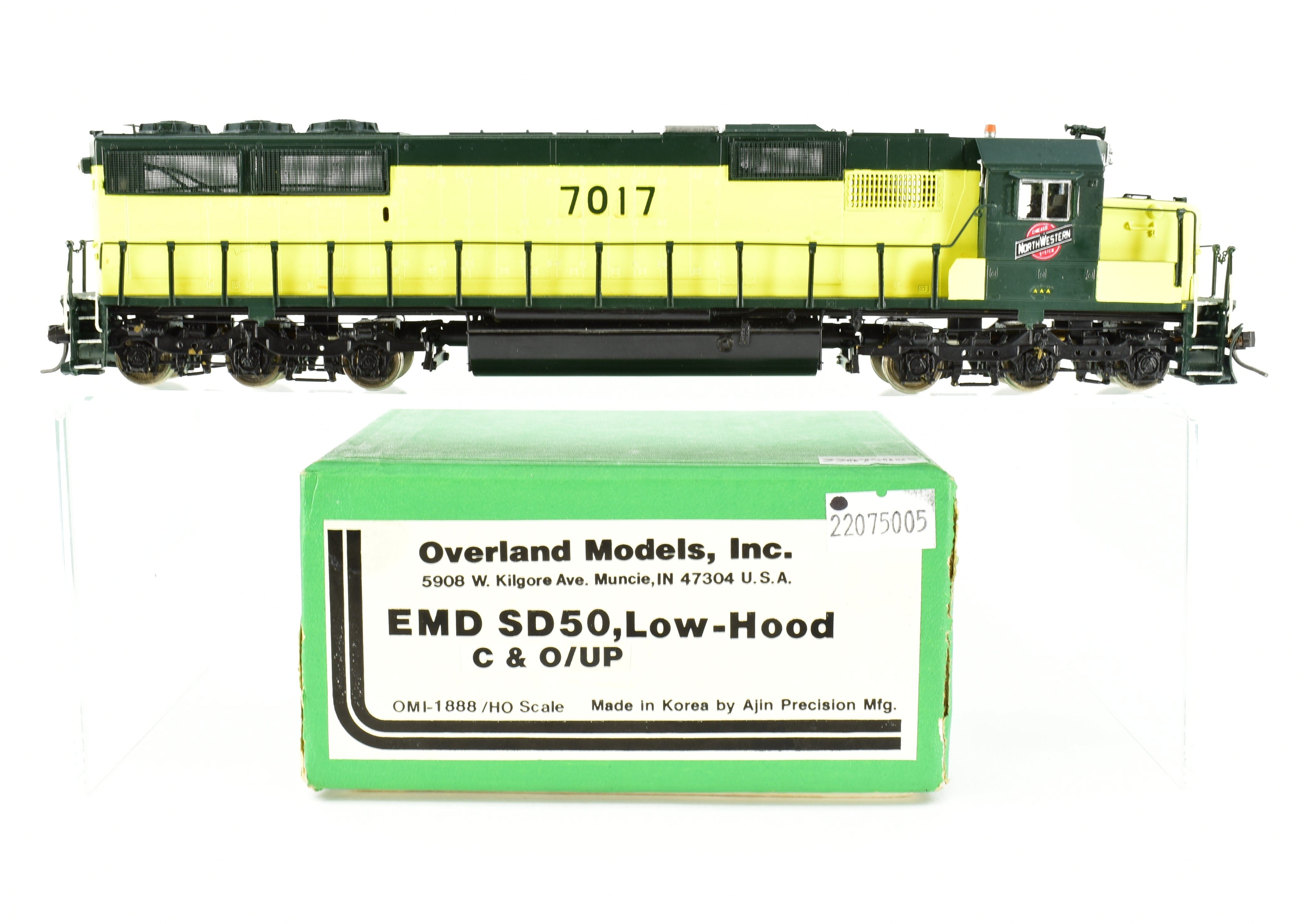 HO Scale Brass OMI - Overland Models, Inc. C&O/UP EMD SD50 Low Hood Locomotive with Pro-Paint in C&NW - Chicago & North Western Livery