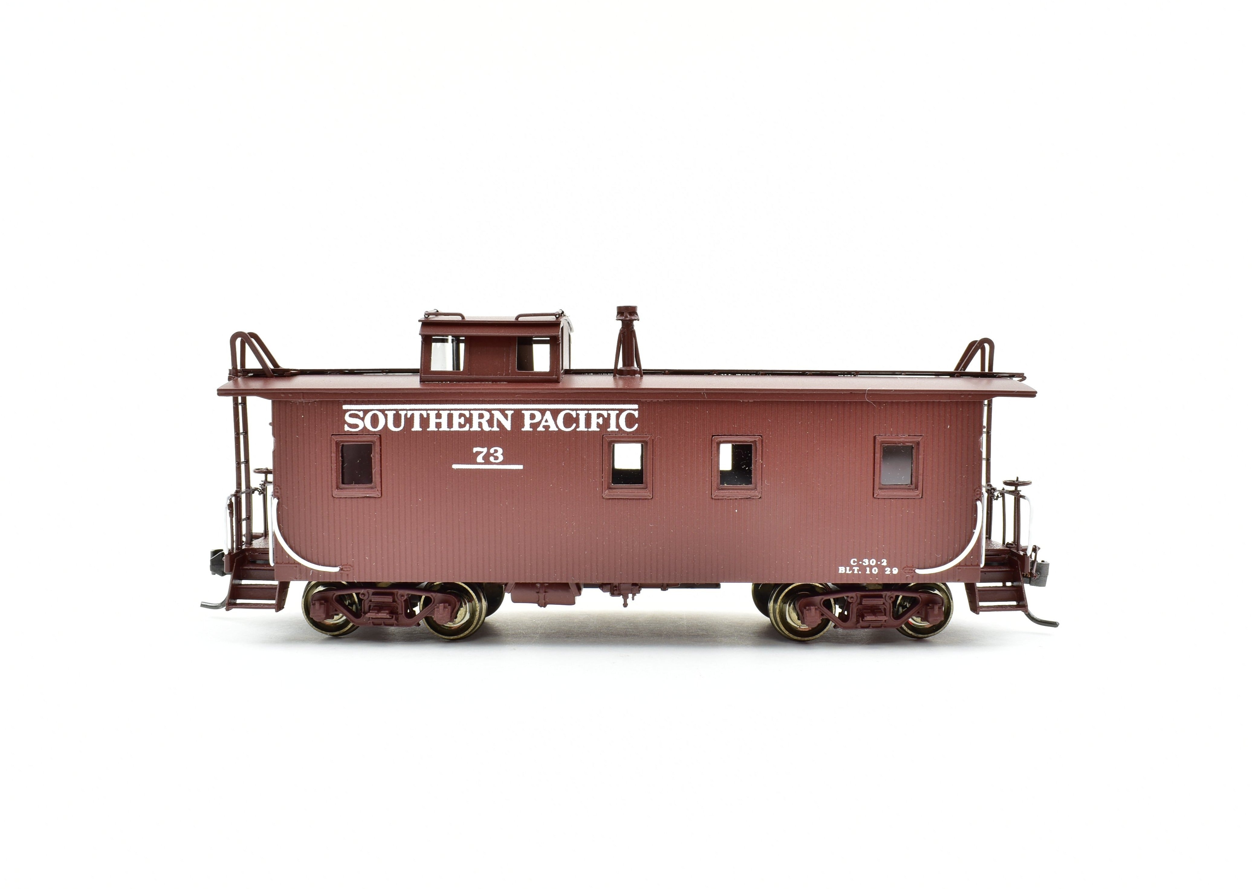 HO Brass Precision Scale Co. Southern Pacific C-30-2 Wood Cupola Caboose with Spare Parts