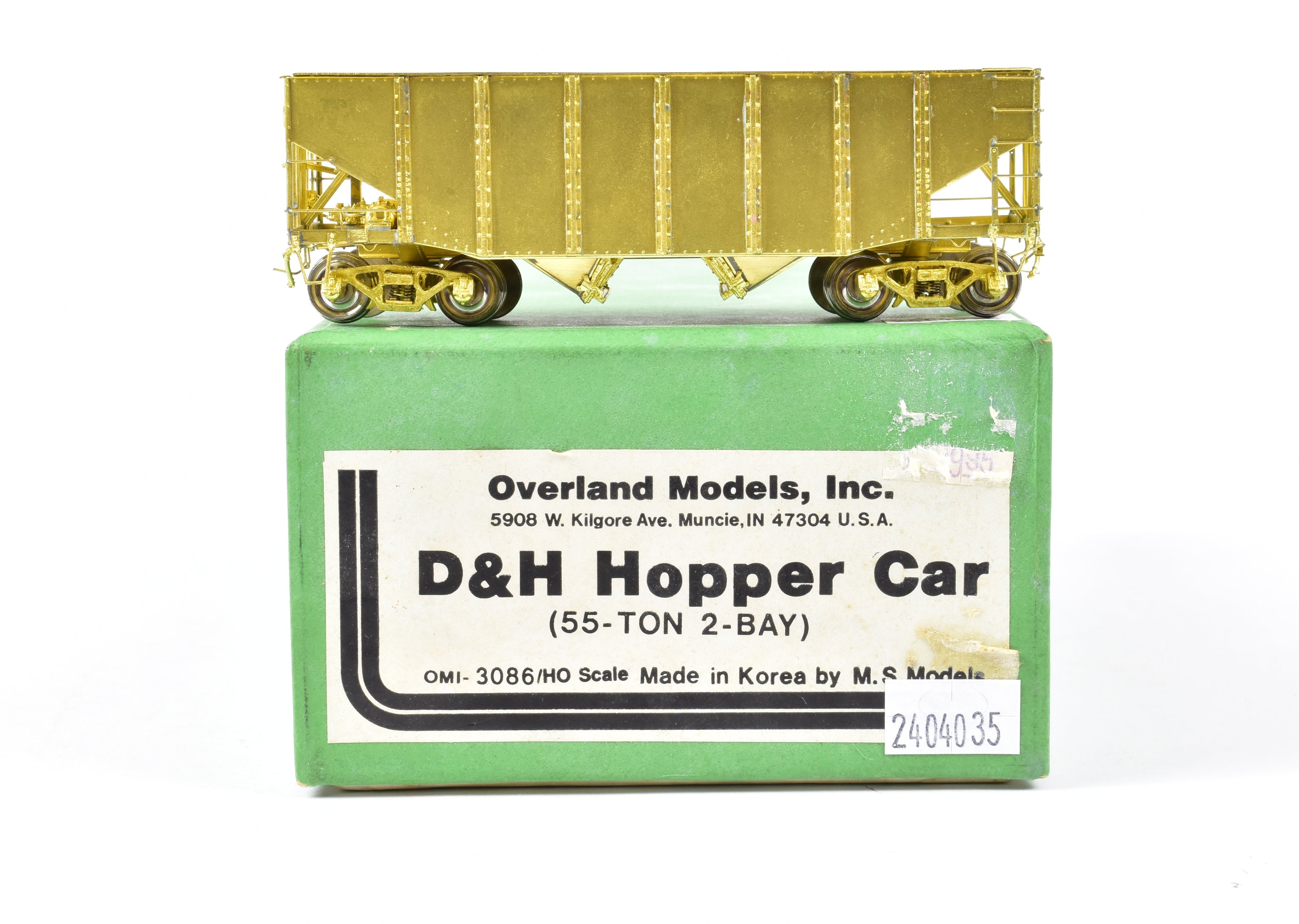 HO Brass OMI D&H 55-Ton 2-Bay Hopper by Overland Models, Inc.