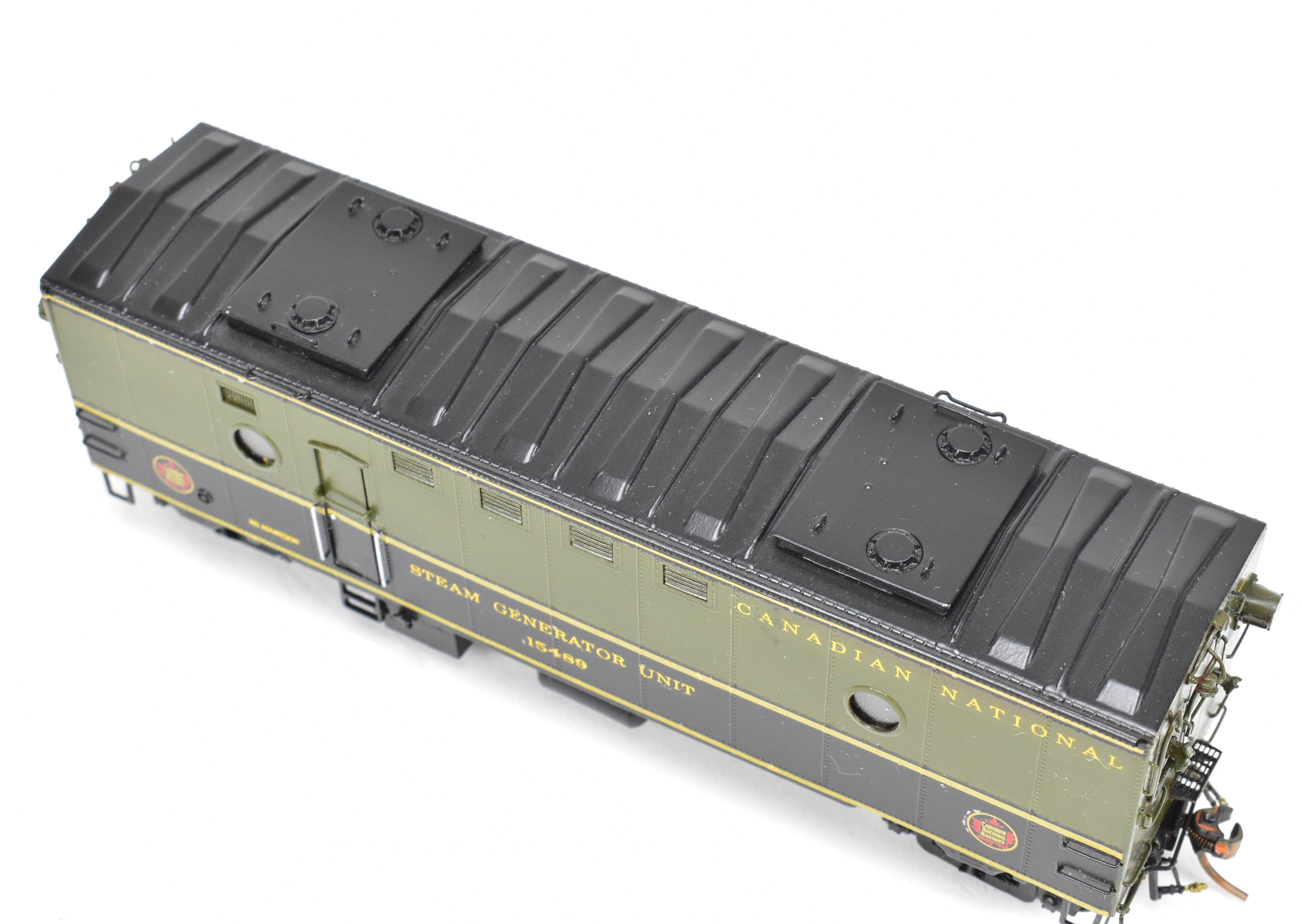 HO Scale Brass Steam Heater Car Model - Custom Painted for Canadian National Railway (CNR) by Overland Models, Inc., Numbered 15489