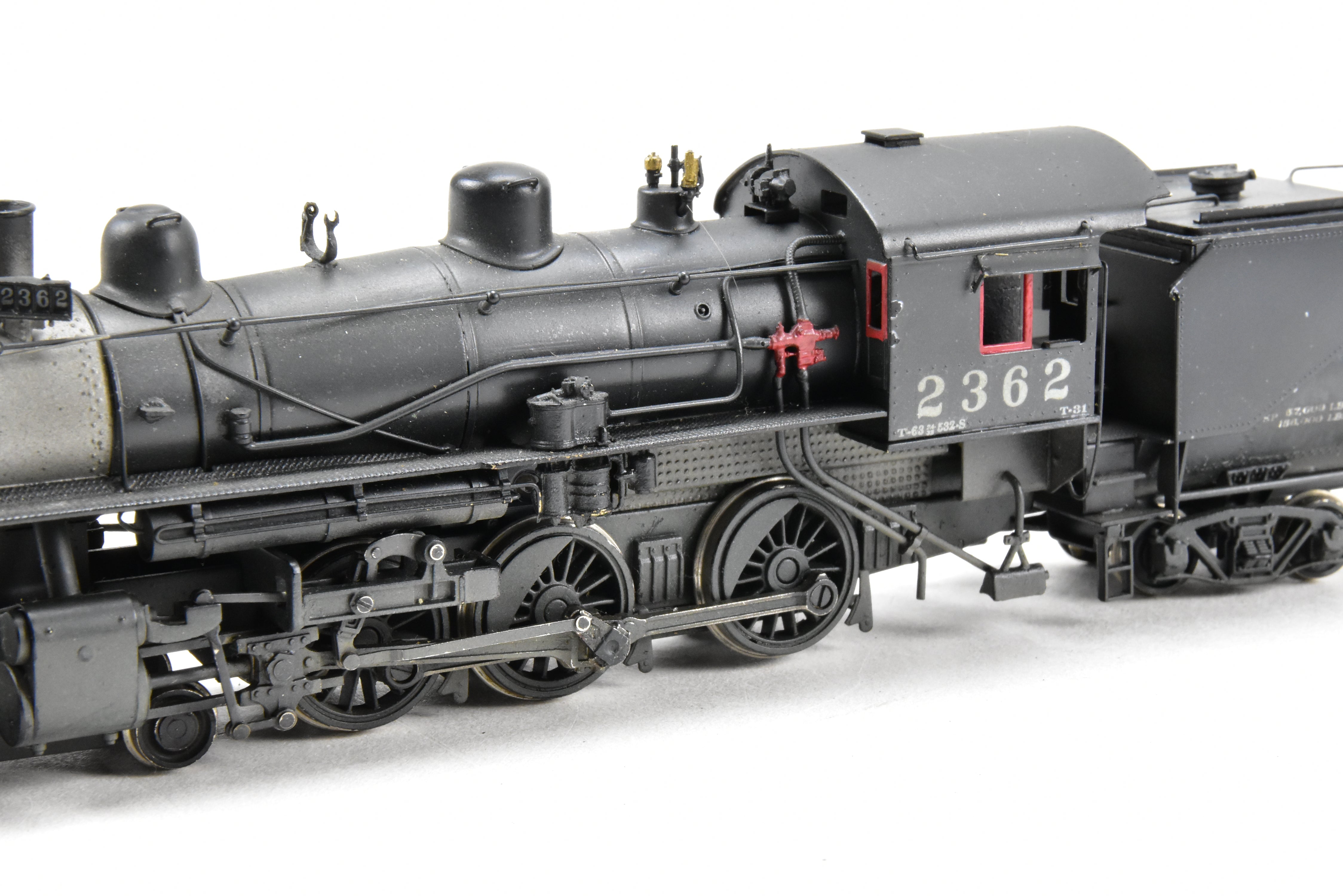 HO Scale Brass Steam Locomotive - Westside Model Co. Southern Pacific Class T - 31 4 - 6 - 0 CP #2362 with Weathered Finish