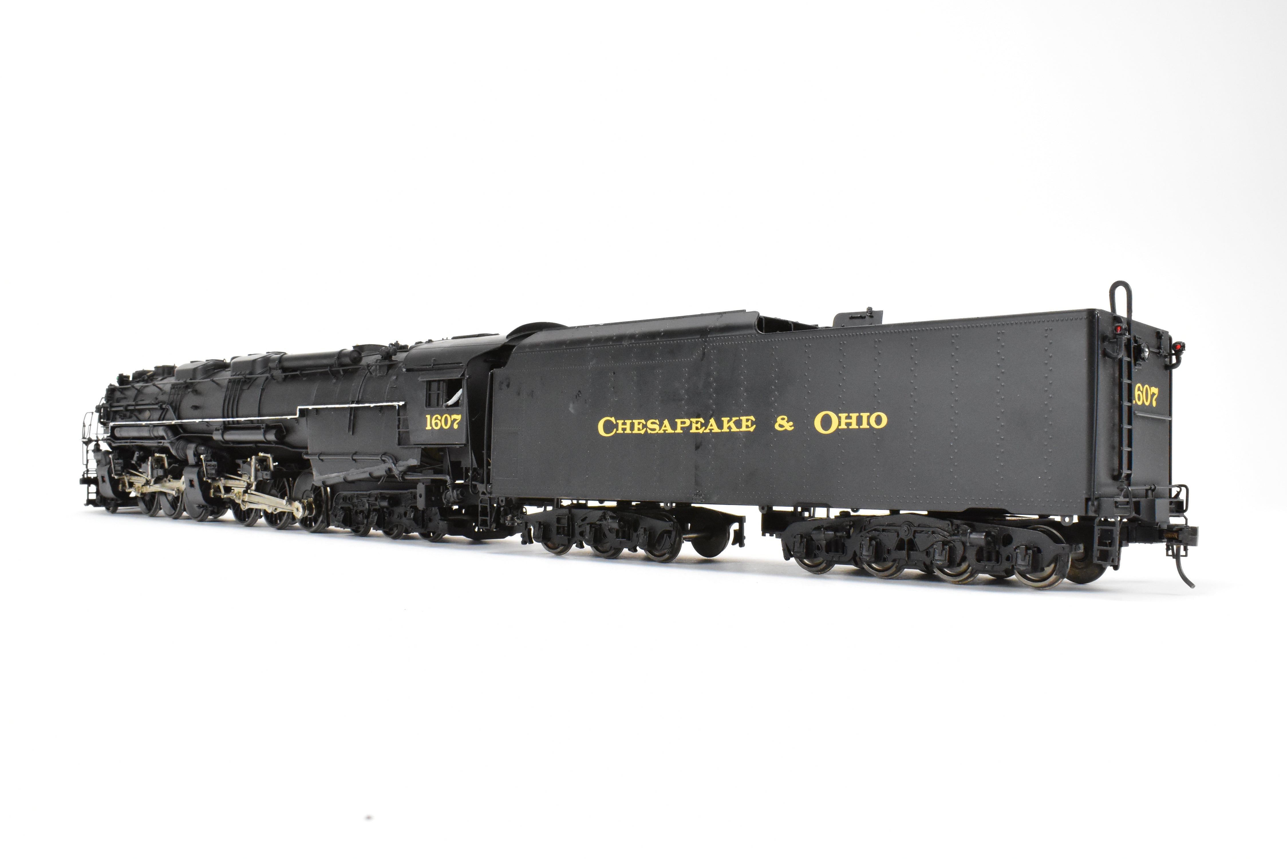 O Scale Brass Model Train - Sunset Models 3rd Rail Division Chesapeake & Ohio Allegheny Class H8 2-6-6-6 2-Rail F/P Locomotive #1607