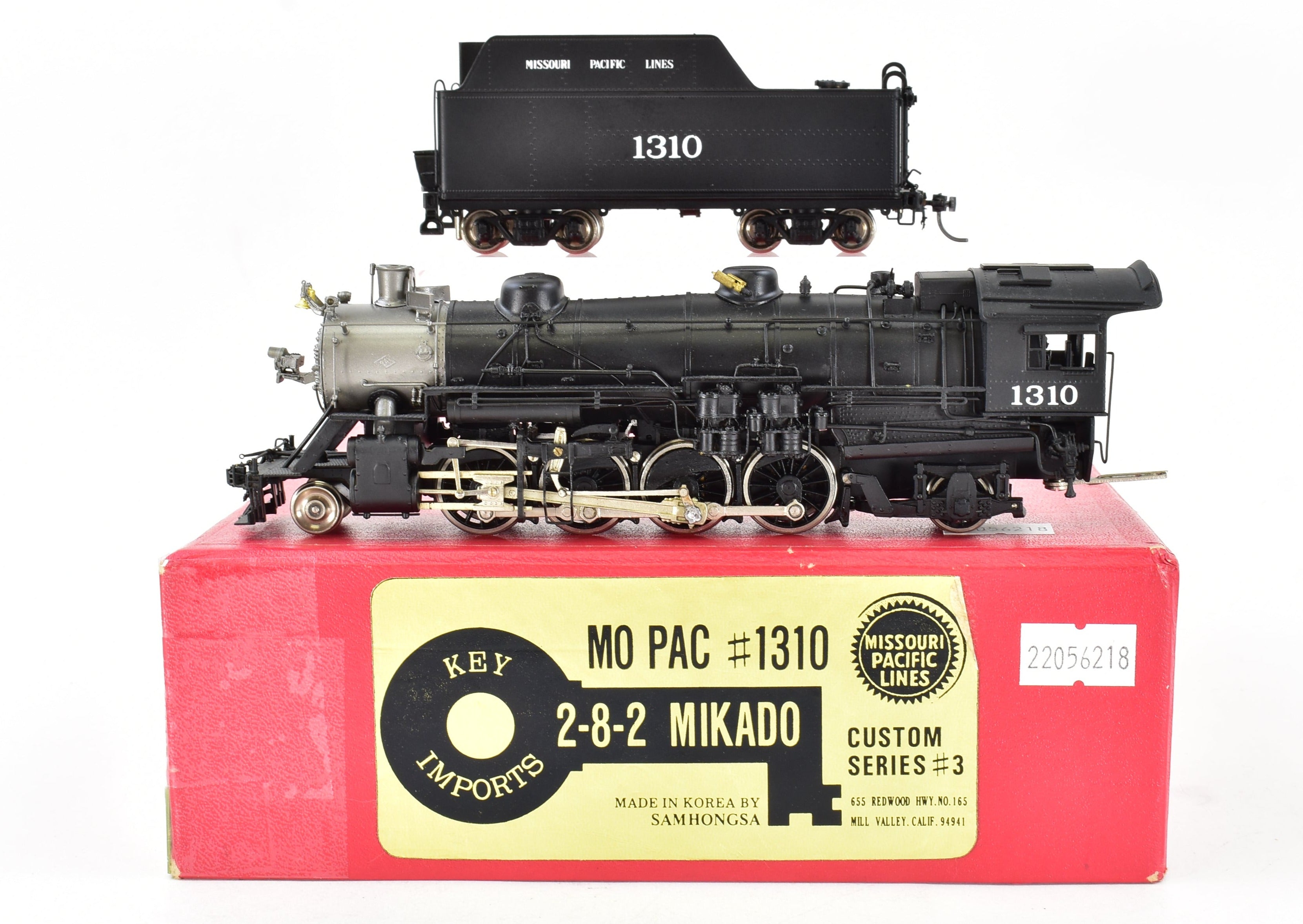 HO Brass Key Imports Missouri Pacific #1310 2-8-2 Mikado Factory Painted CS #3