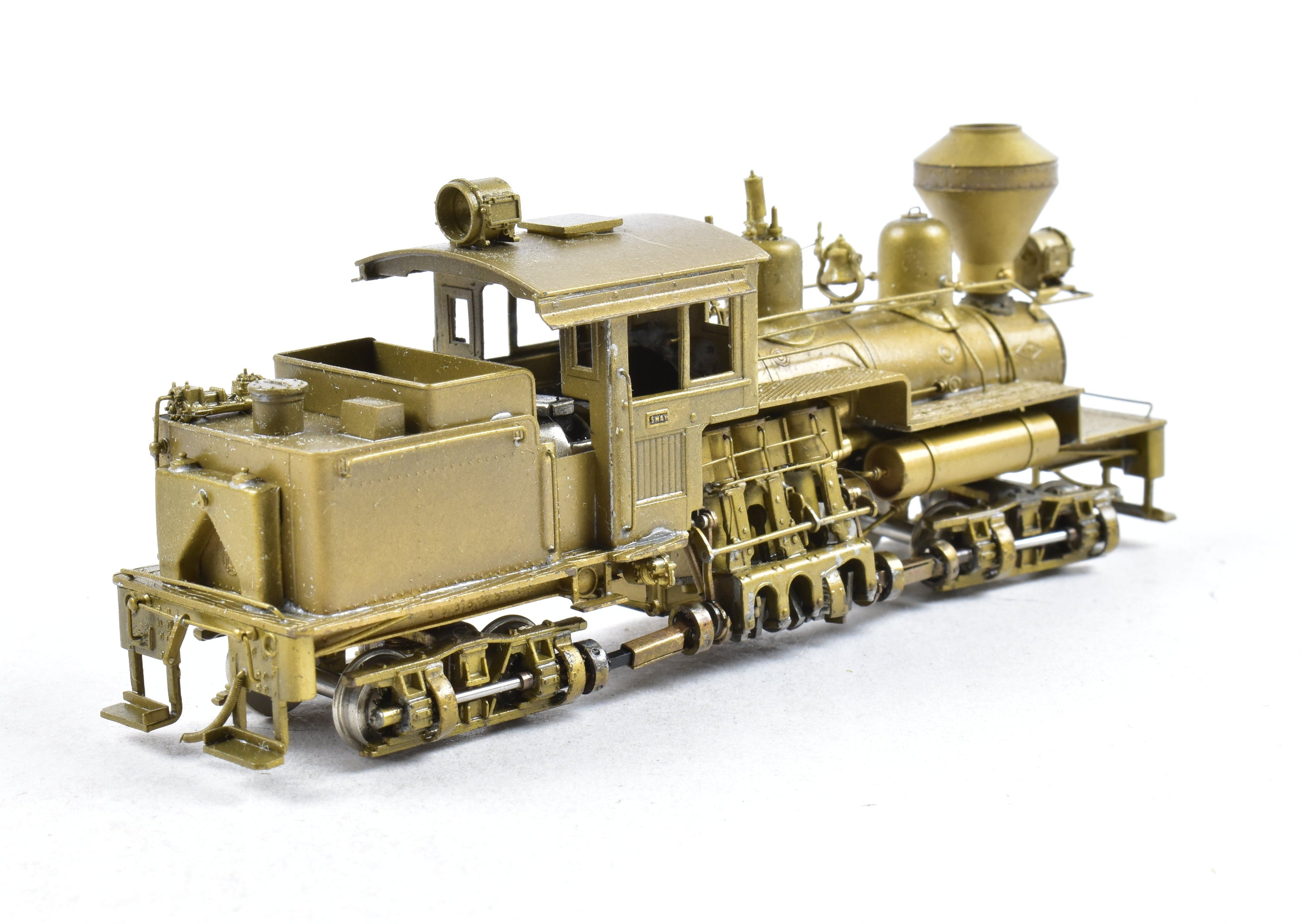 High - Quality HO Scale Brass PFM - United Hillcrest - Osbourne 2 - Truck 25 - Ton Shay Geared Locomotive Model with Damaged Box