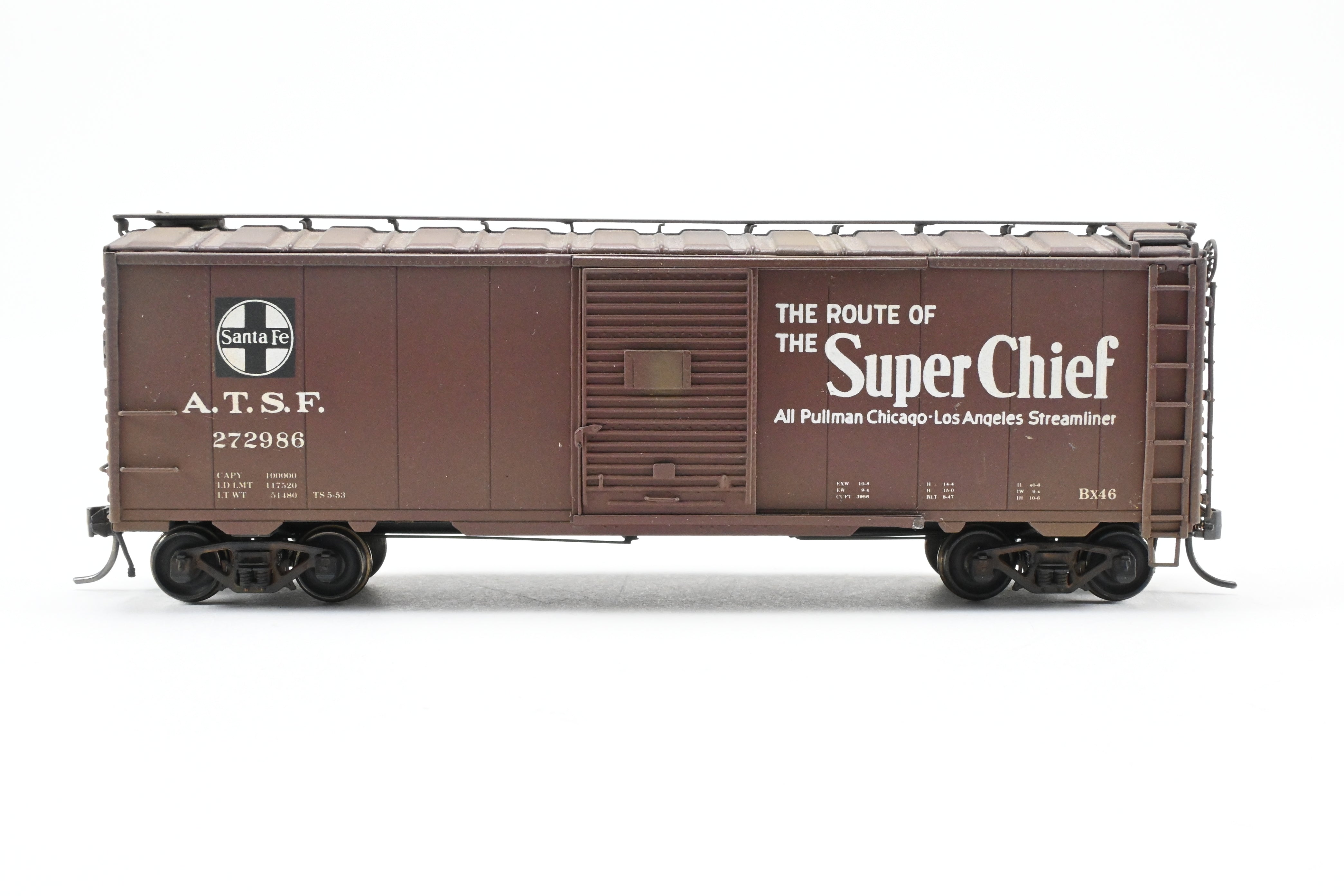 HO Brass Precision Scale Co. ATSF Santa Fe 1937 40' Single Door Boxcar No. 272986