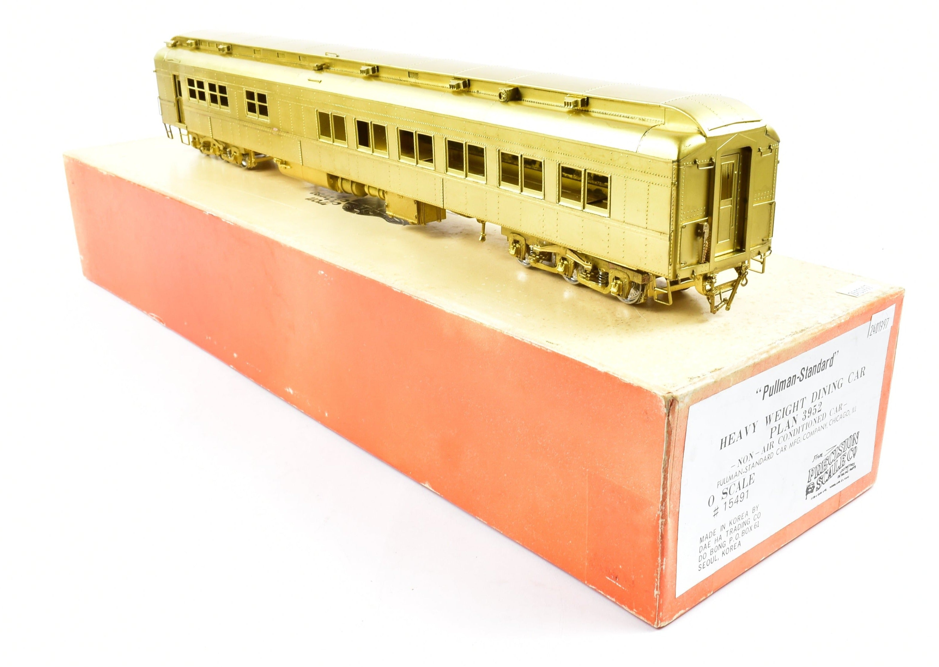 O Scale Brass PSC Precision Scale Co. Pullman Standard HW Dining Car Plan 3952 No AC