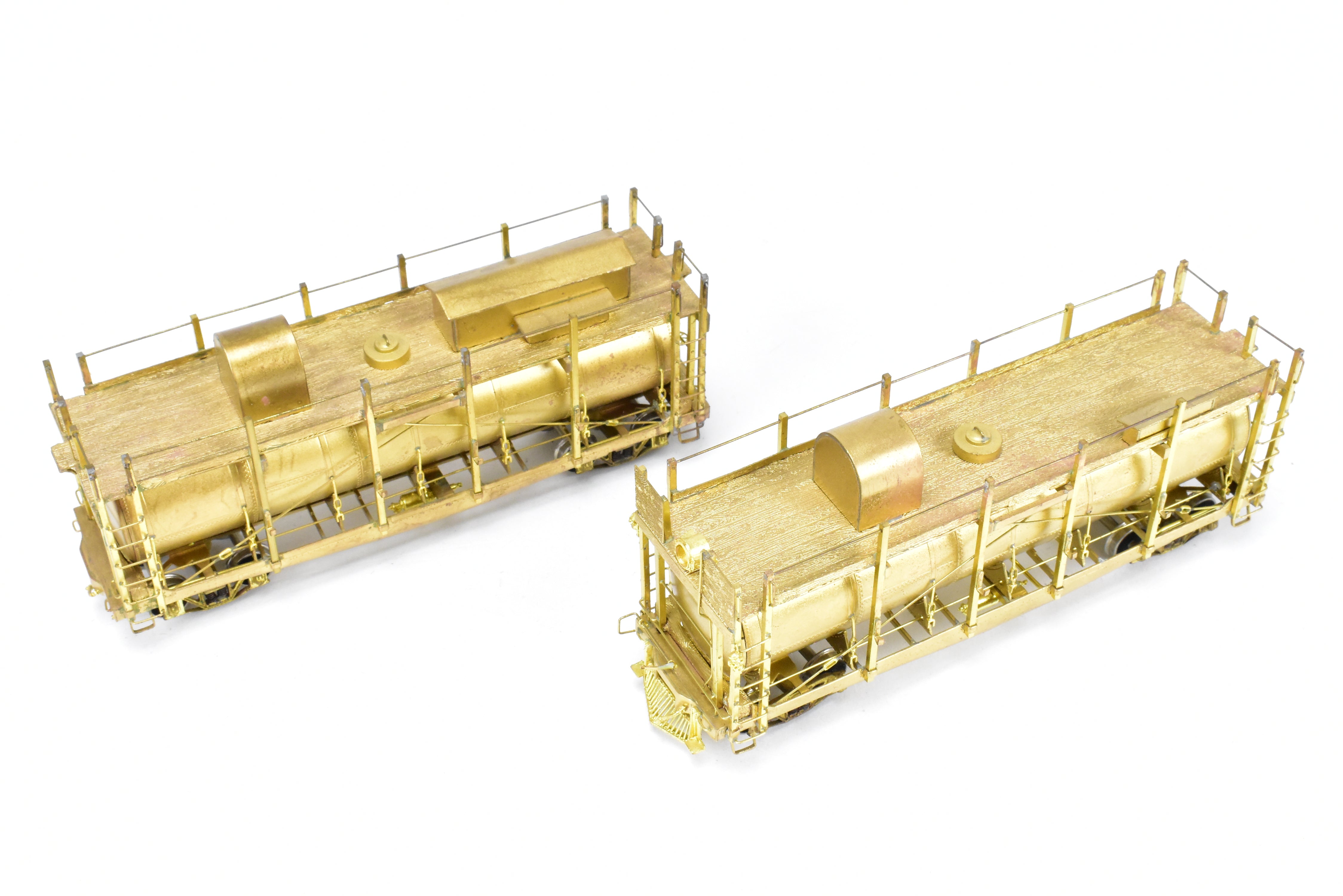 1977 HO Brass Southern Pacific Fire Train Set T-1 4-6-0 with Two Tank Cars, Missing 2 Ladders
