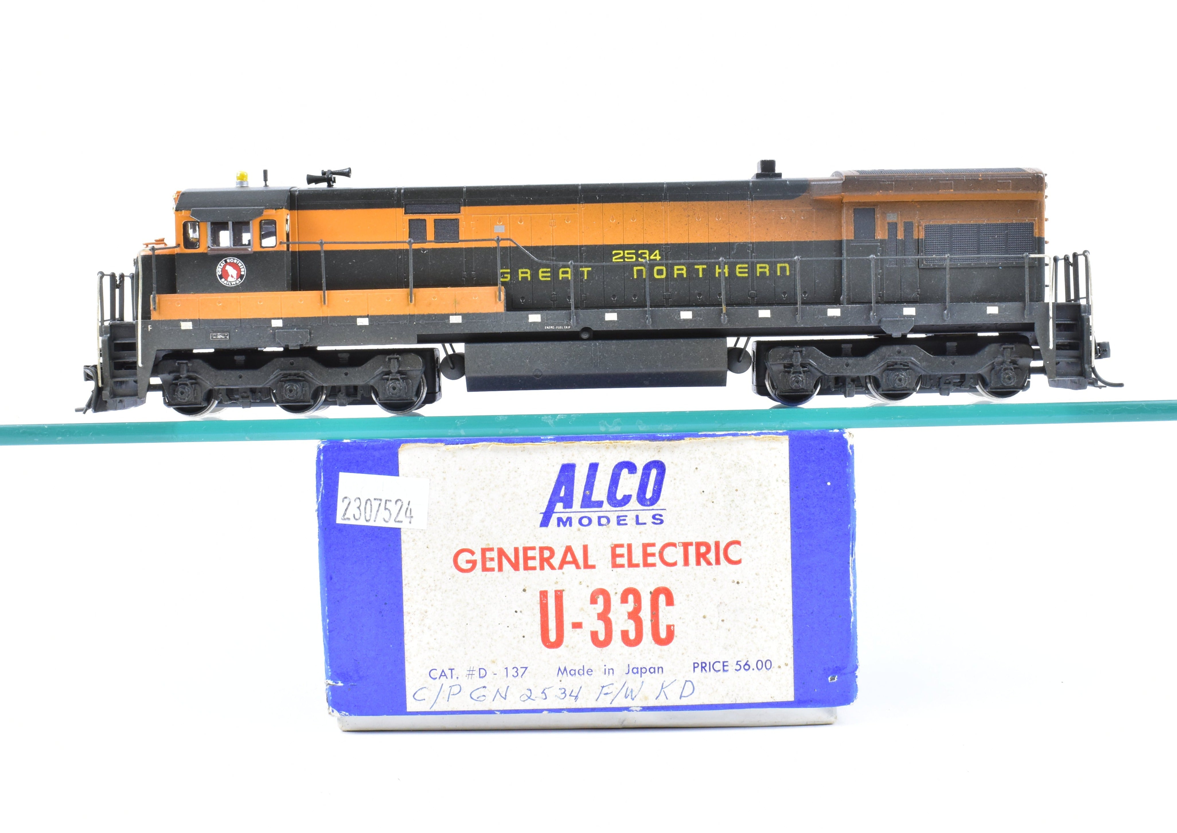 HO Scale Brass ALCO Great Northern General Electric U - 33C Diesel Locomotive Model GN for Model Train Enthusiasts