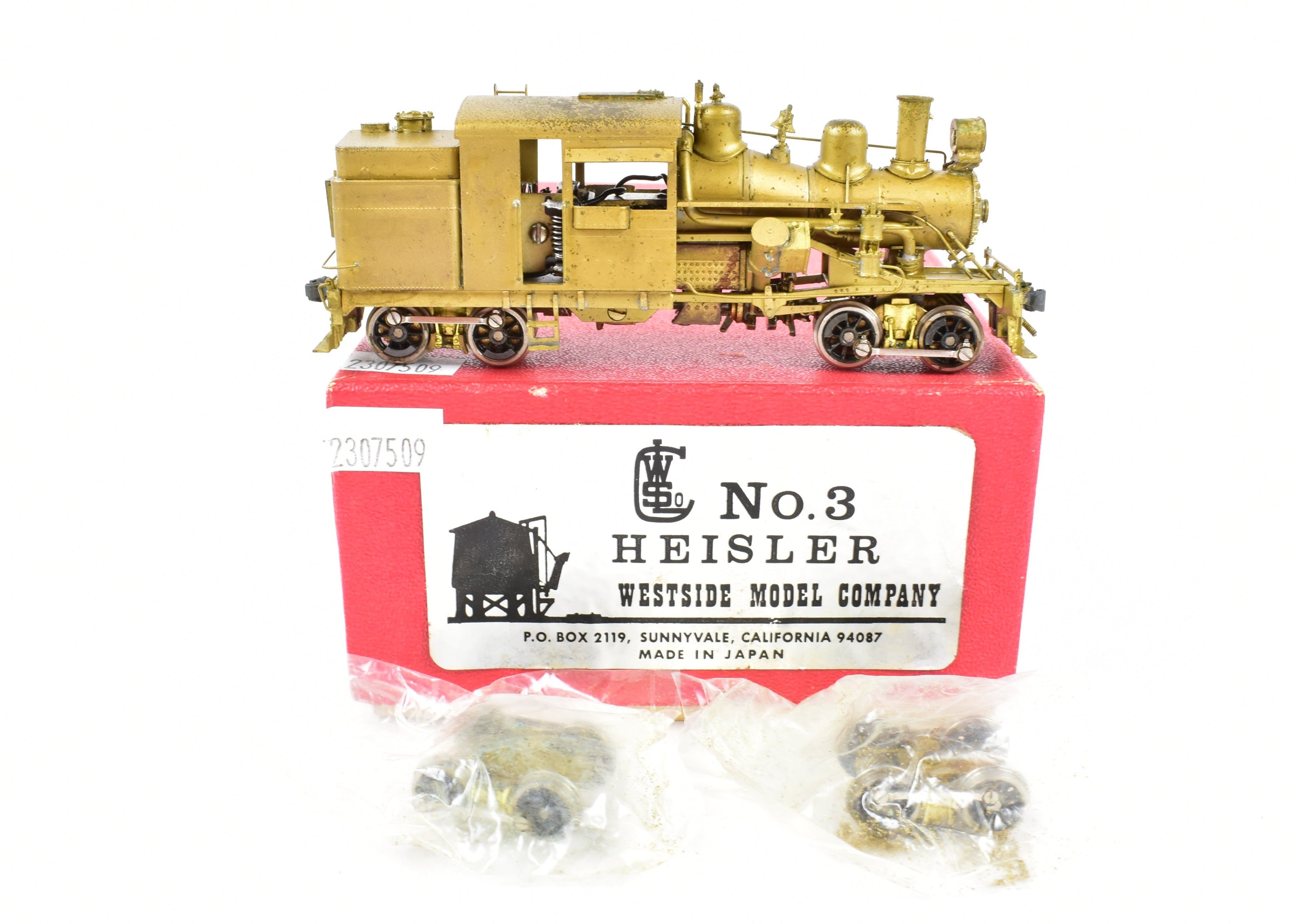 HO or HOn3 Scale Brass Model Train - Westside Model Co. Westside Lumber Co. Heisler #3 Replica