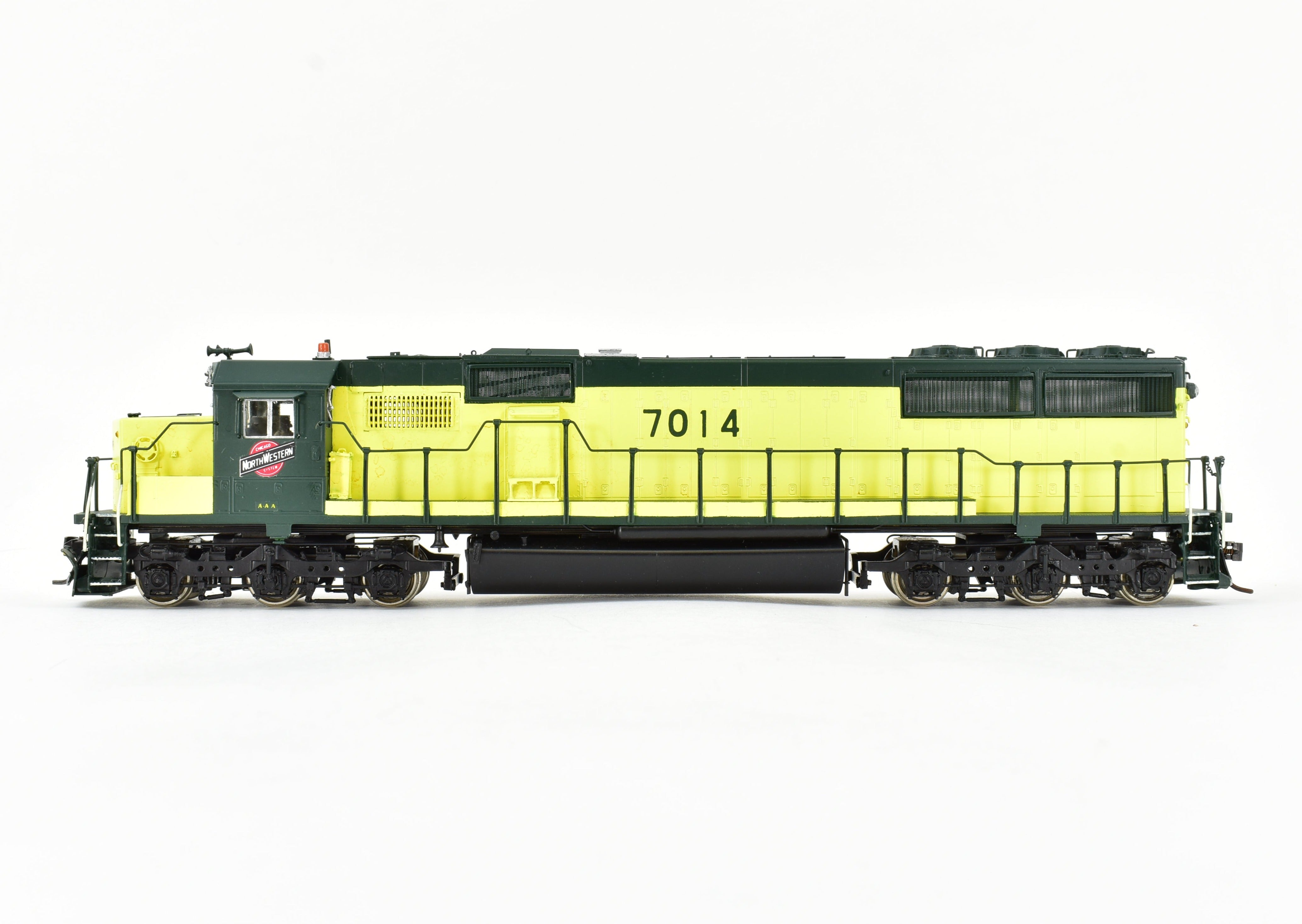HO Scale Brass Locomotive Model by OMI - Overland Models, Inc., Missouri Pacific EMD SD50 Pro - Painted in Chicago & North Western Livery, Road Number 7014