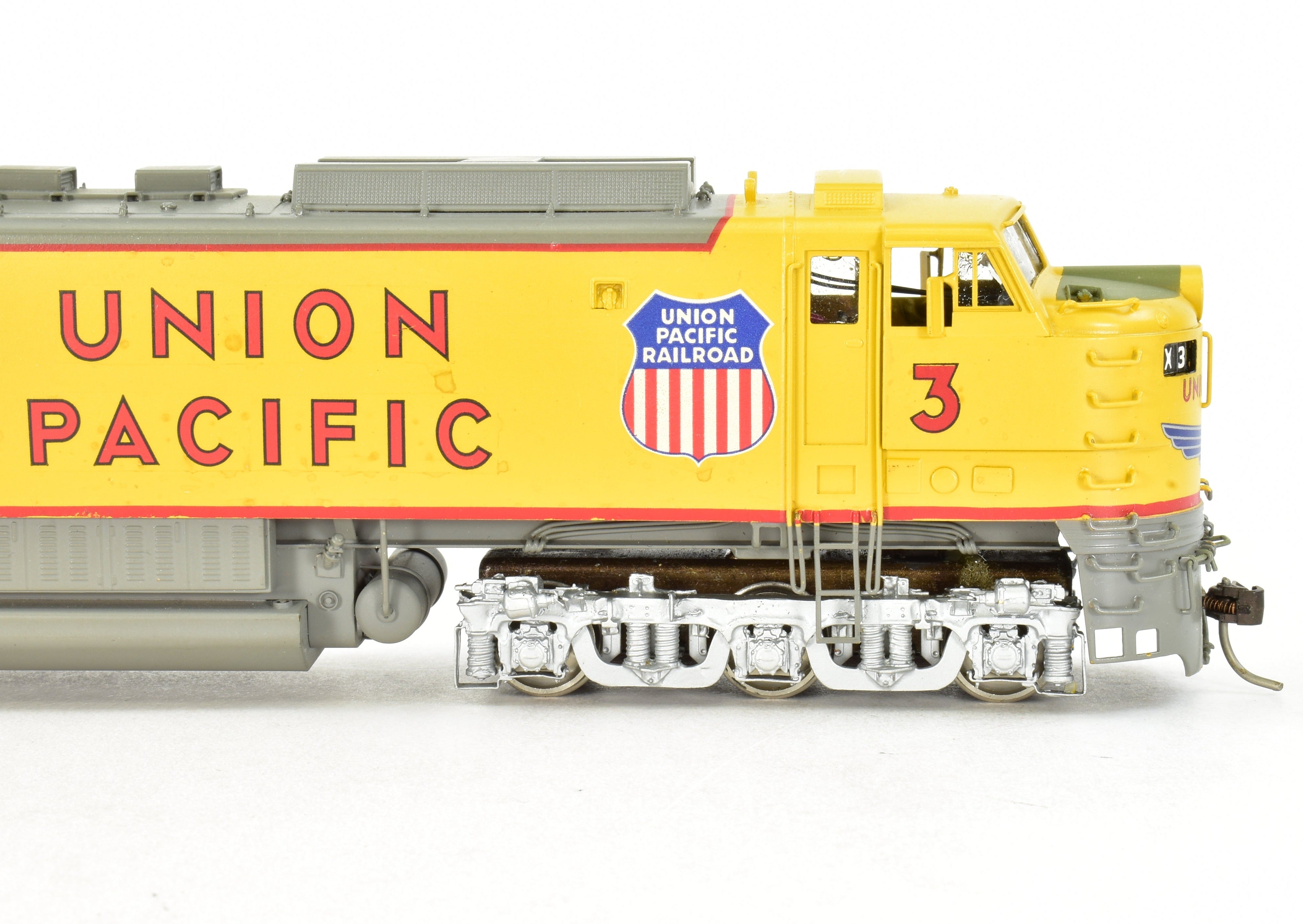 HO Scale Brass ALCO Union Pacific 3-Unit Gas Turbine Electric Model Train - Big Blow Variant with Custom Paint, DCC & Tsunami Sound