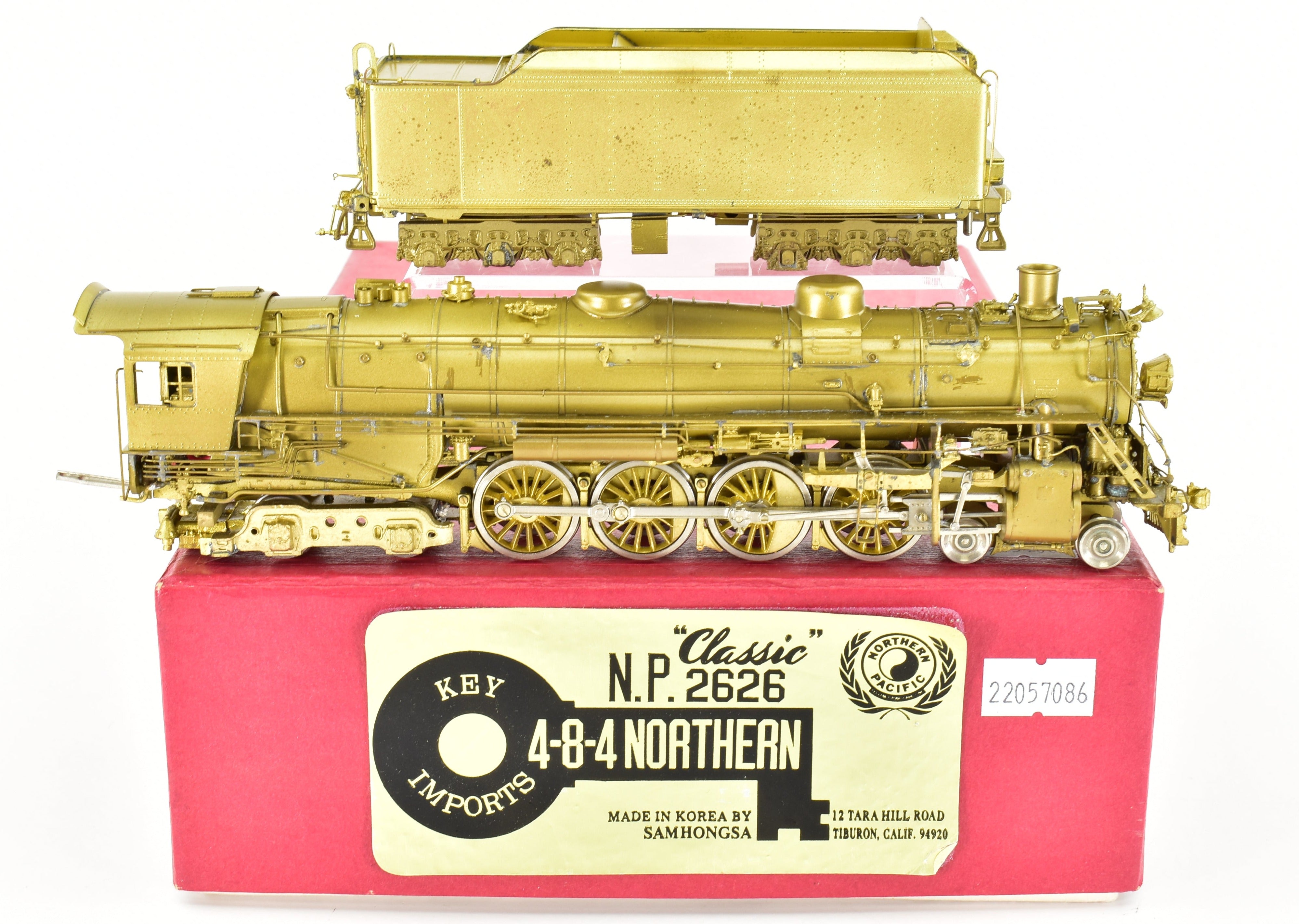 High - Quality HO Scale Brass Model Train Key Imports Classic NP - Northern Pacific Class A - 1 4 - 8 - 4 Steam Locomotive No. 2626