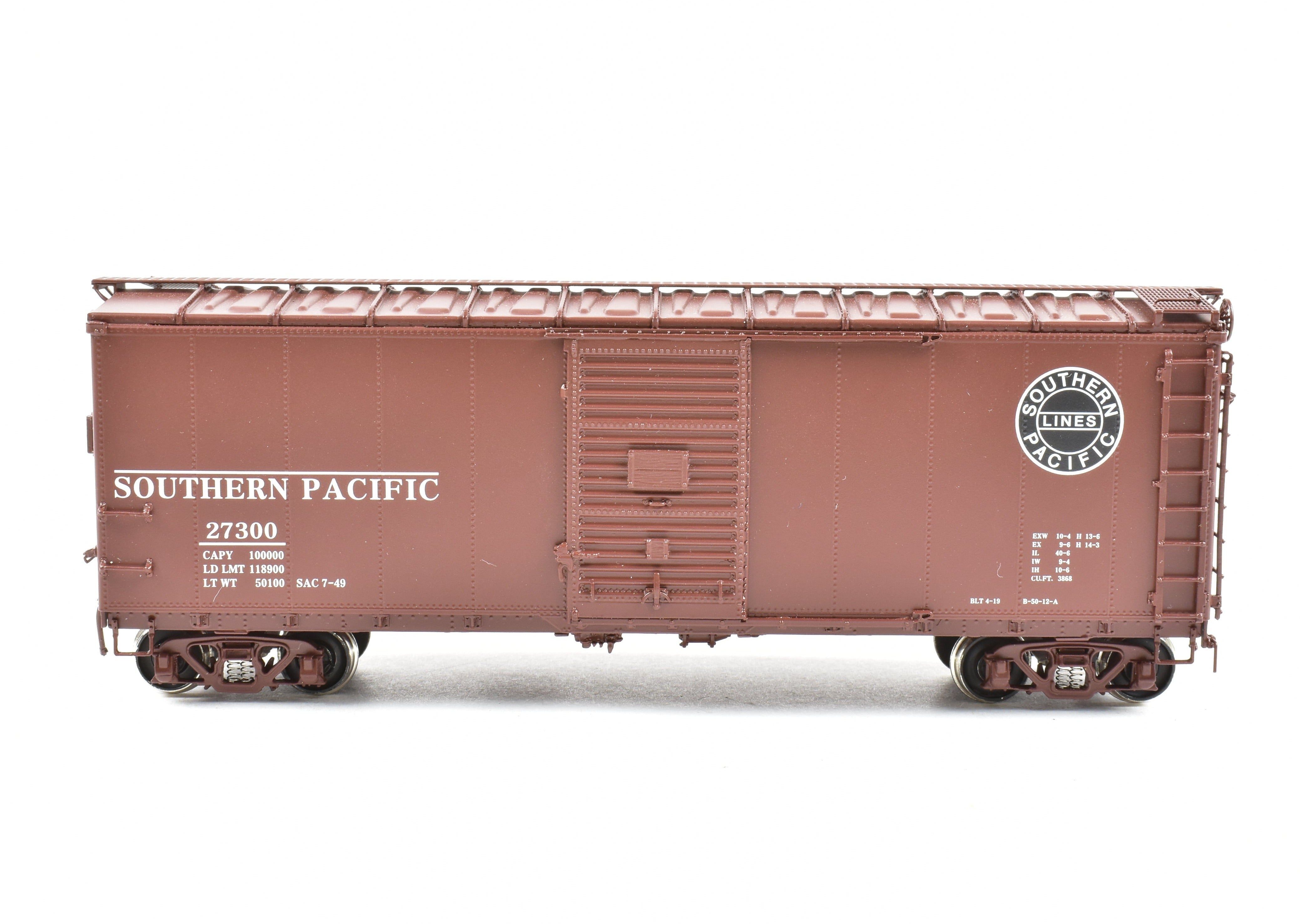 High - Quality HO Scale Brass CIL - Challenger Imports Southern Pacific Class B - 50 - 12 - A Rebuilt Steel - Sided Box Car with Factory Painting