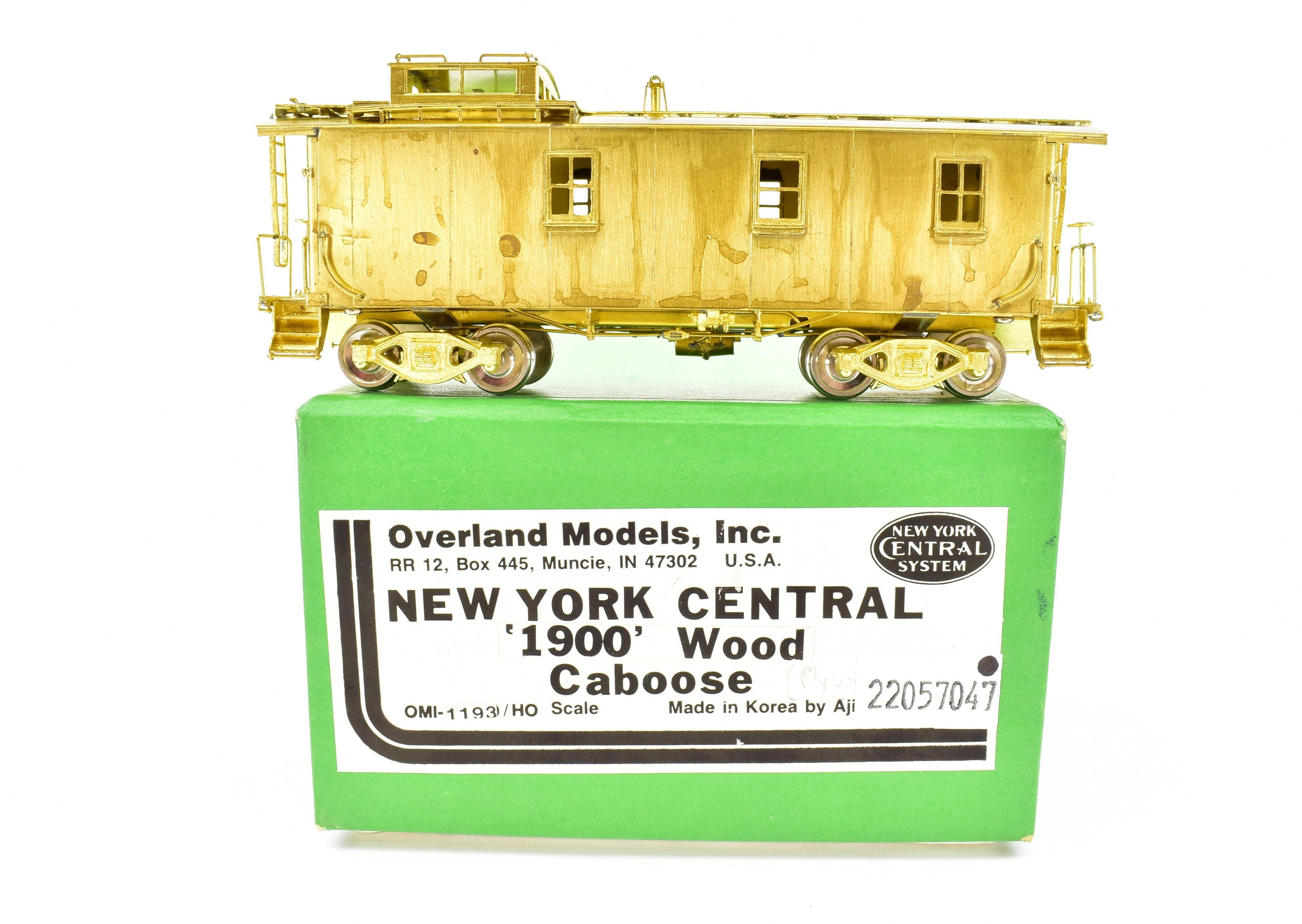 HO Brass OMI NYC - New York Central 1900 Wood Caboose, Like-New Model