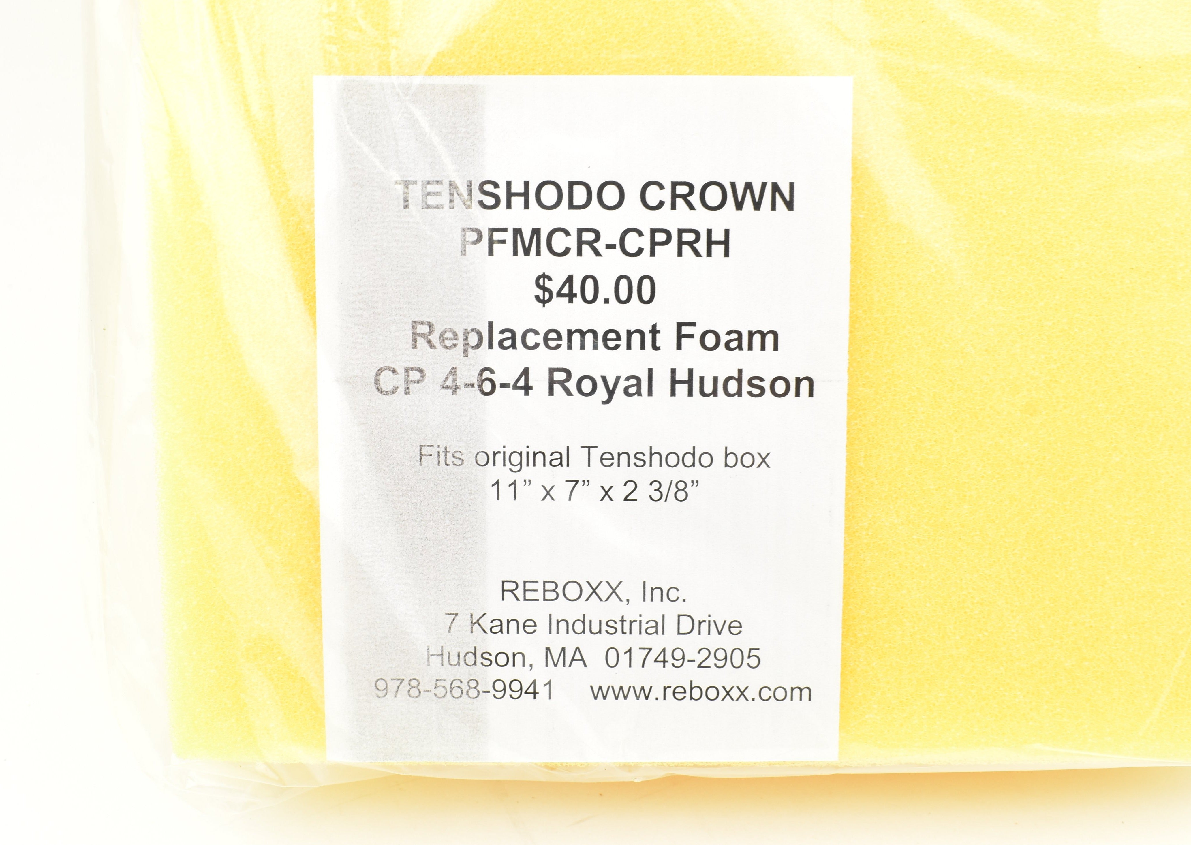 HO ReBoxx PFMCR - CPRH High - Quality Replacement Foam Insert for Tenshodo Crown CP 4 - 6 - 4 Royal Hudson