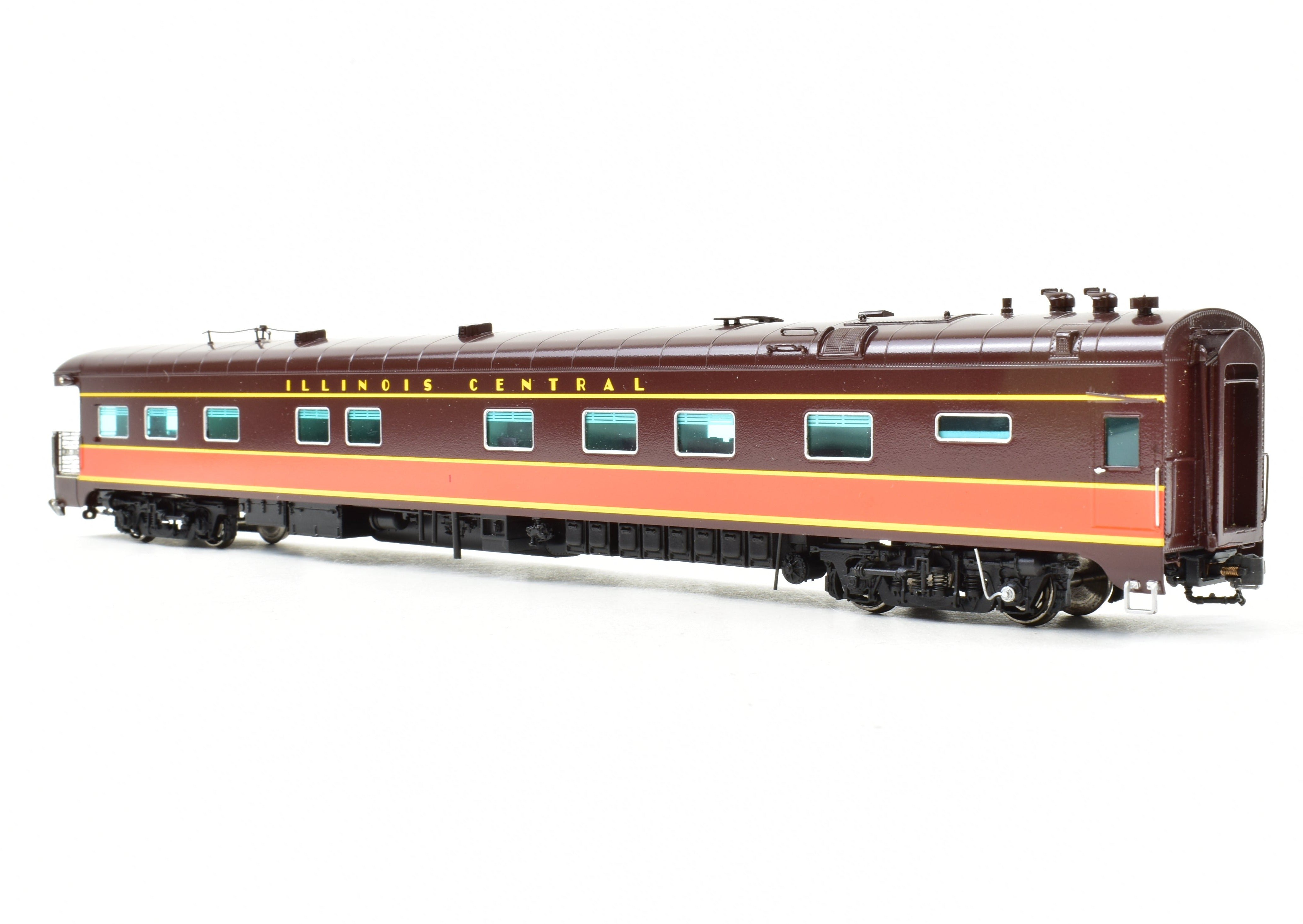 Illinois Central #1 HO Scale Brass Business Car, Factory Painted by Railway Classics