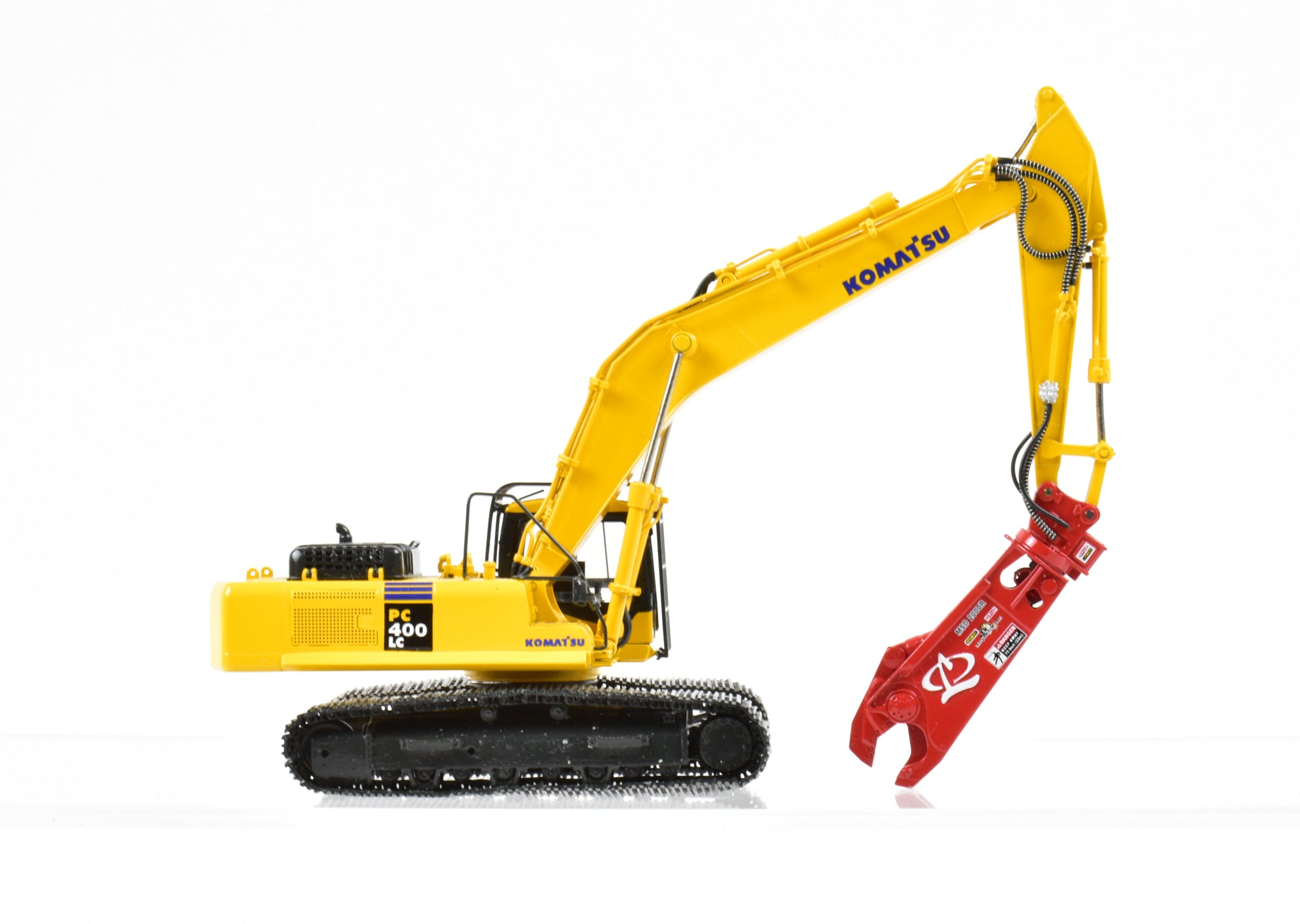 High - Quality HO Scale Brass Construction Model - Classic Mint Collectibles Komatsu PC400LC - 7 Excavator with LaBounty MSD 2000R Shear for Fine Collecting