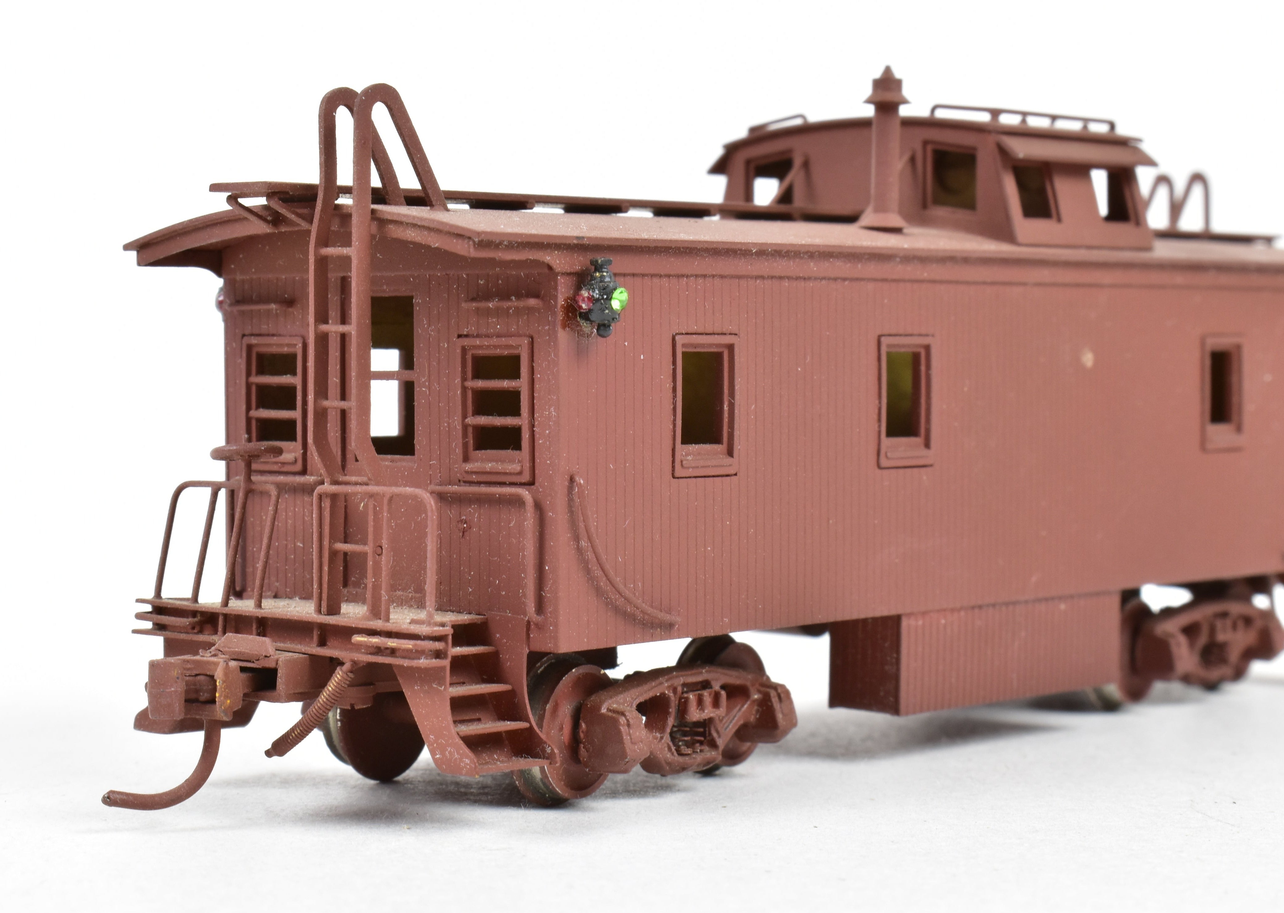 HO Brass Trains Inc. Union Pacific CA-1 Unlettered Painted Wood Caboose, No Box