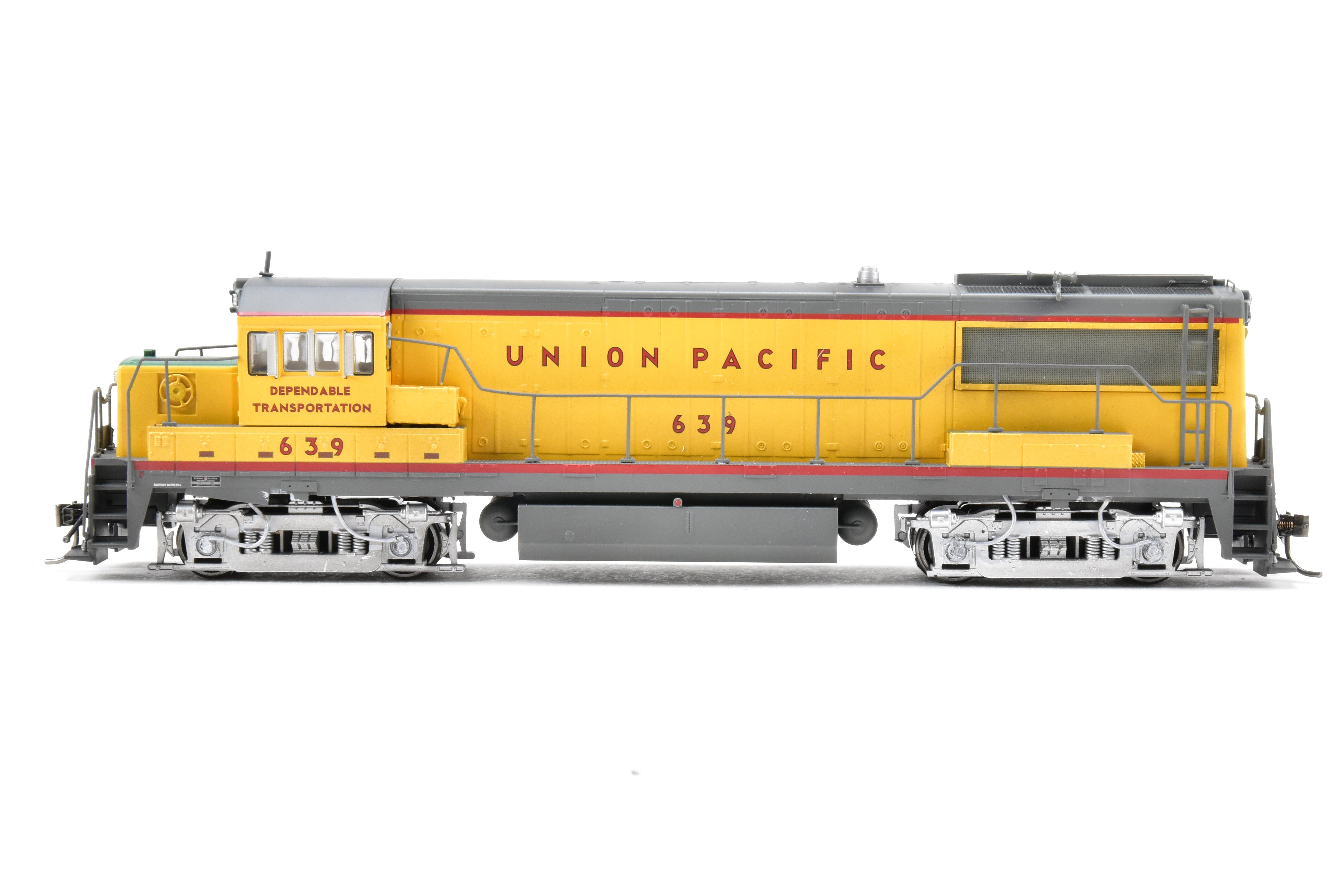 HO Scale Con Bowser Executive Series Union Pacific GE U25B Locomotive Model with ESU DCC & Sound Function, Featuring FP No. 639 and Weathered Appearance