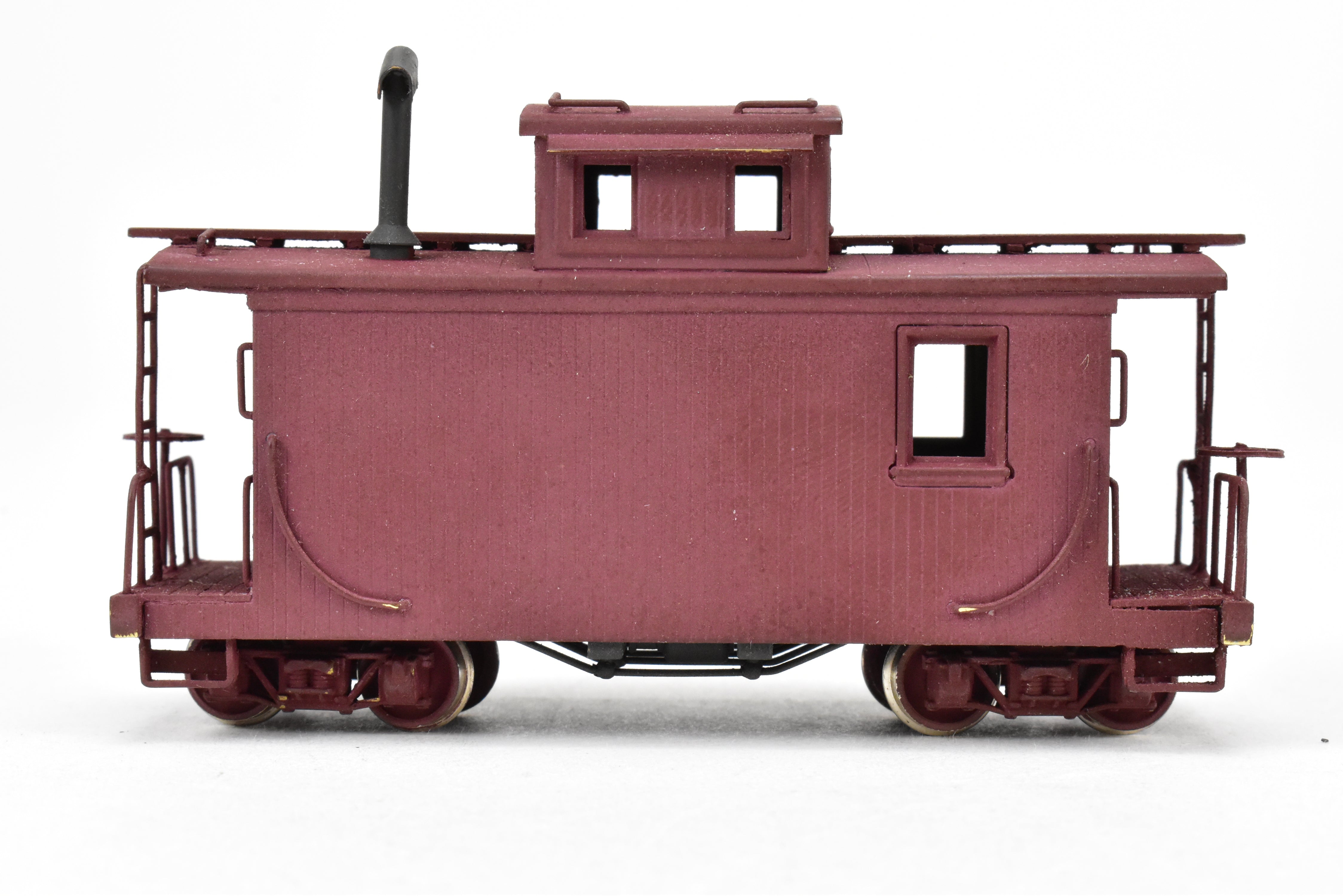 HOn3 Brass PFM - Denver & Rio Grande Western Unlettered Short Caboose in Red, No Box