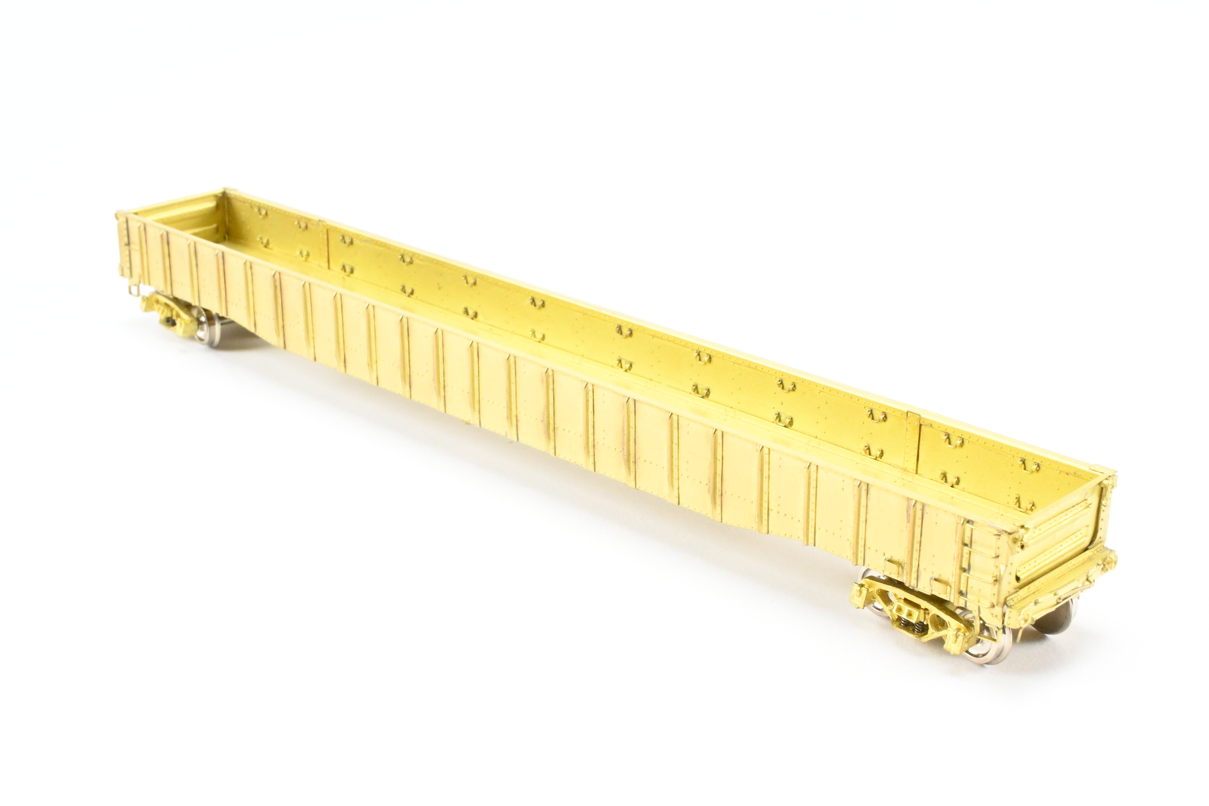 HO Scale Brass Precision Scale Co. Various Roads 65-Foot Mill Gondola Model in Bethlehem Steel Version for Heavy Steel Loading