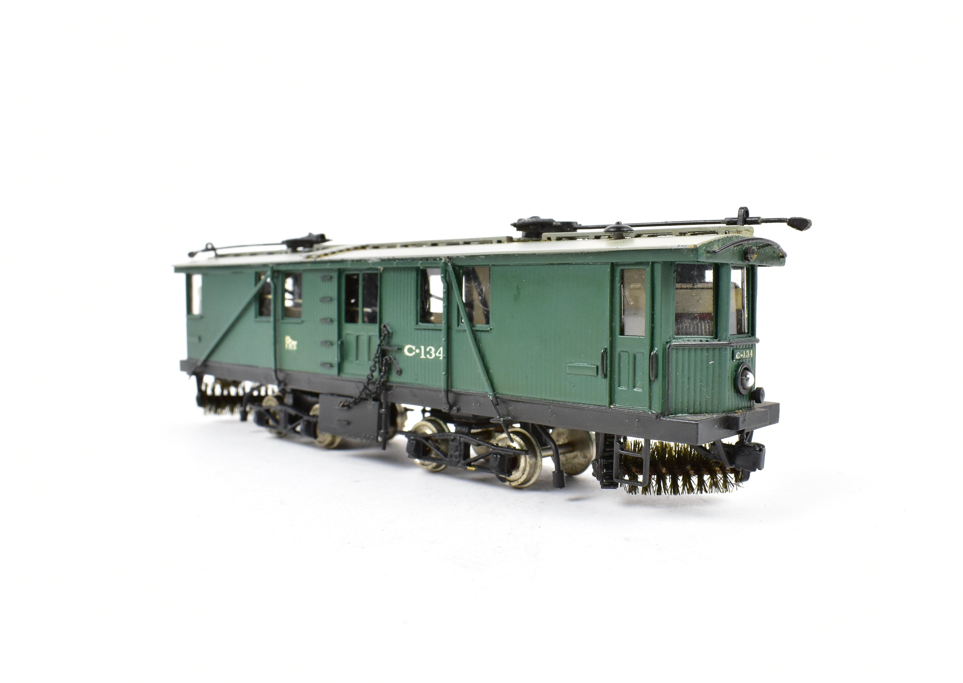 HO Scale Brass Philadelphia Rapid Transit Double Truck Street Sweeper Model C-134 by Huntington Model Works, Repackaged