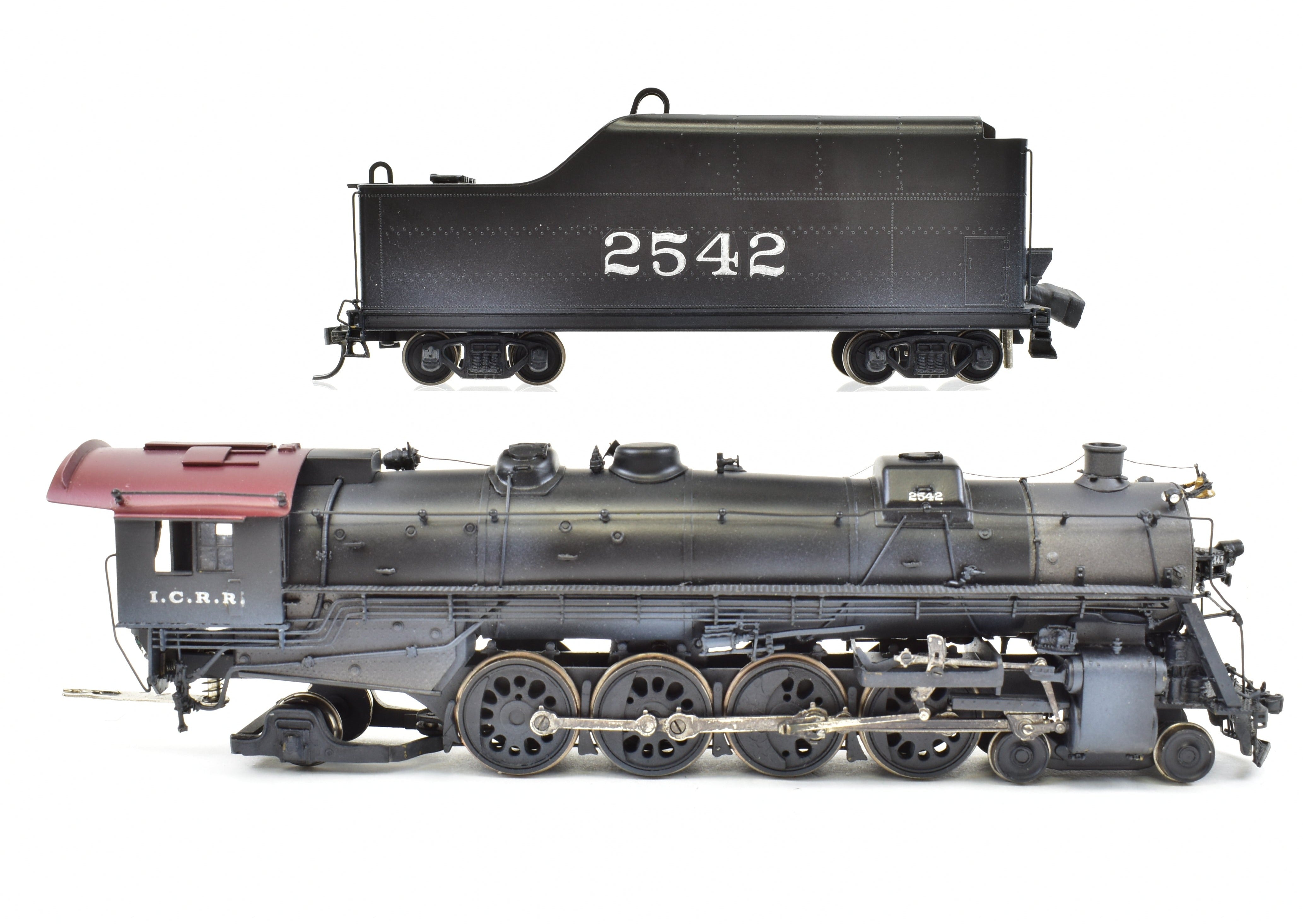 HO Brass Hallmark Illinois Central 4-8-2 with New NWSL Gearbox, DCC & Sound