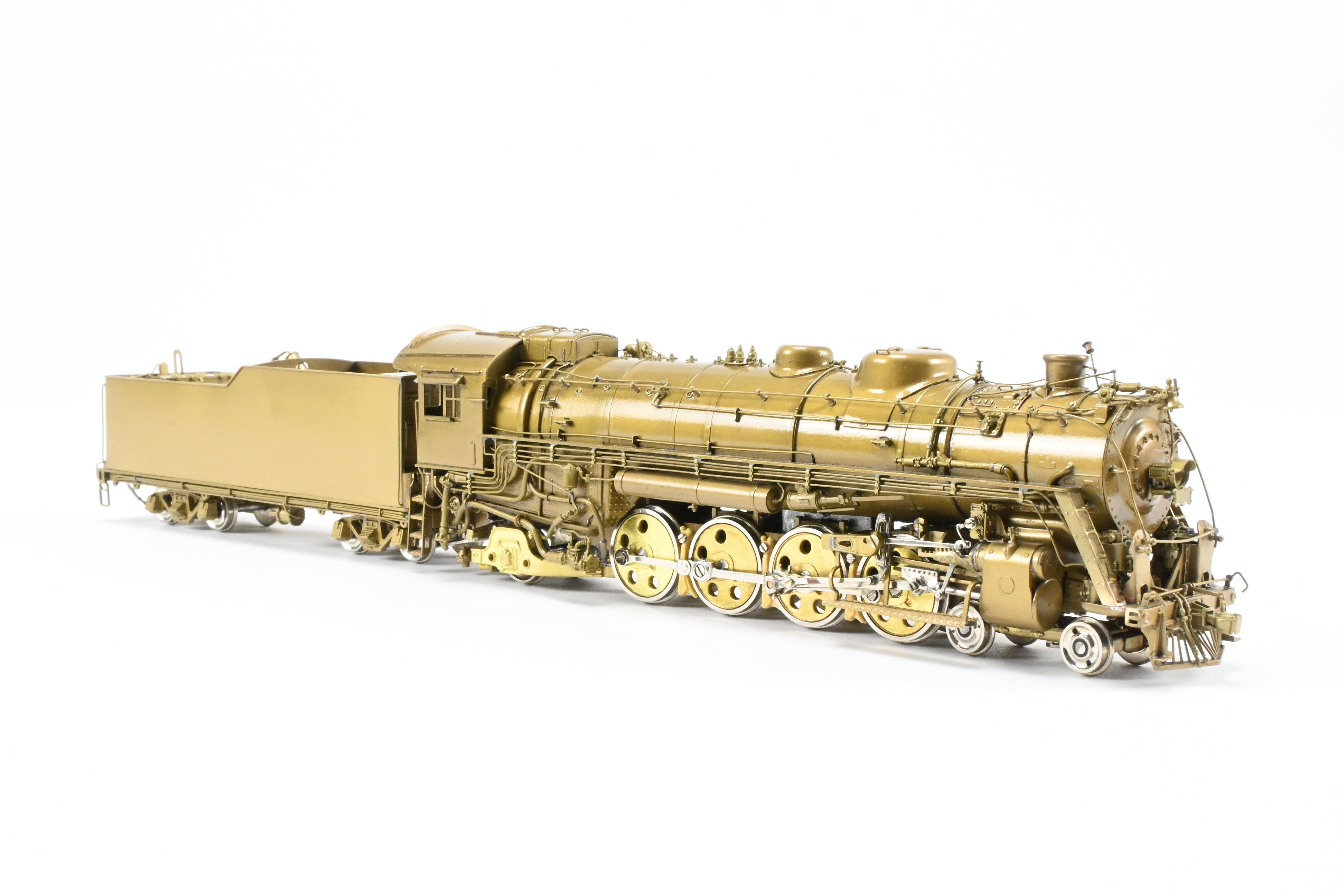 HO Scale Brass Model Train - Overland Models SLSF - Frisco 4300 4-8-2 Mountain Locomotive with Sagami Replacement Can Motor
