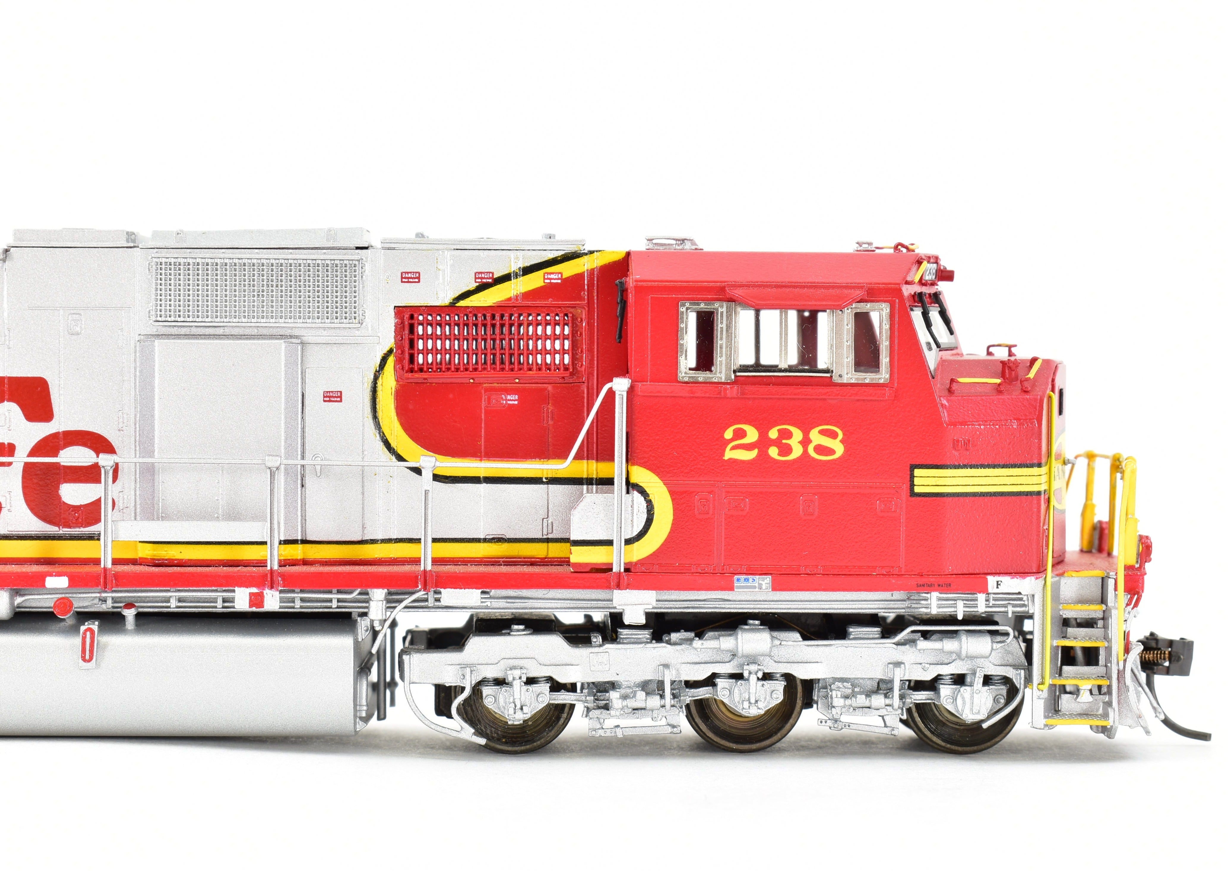 HO Scale Brass Locomotive - Overland Models, Inc. ATSF - Santa Fe EMD SD75M FP, Factory-Painted and Lettered No. 238