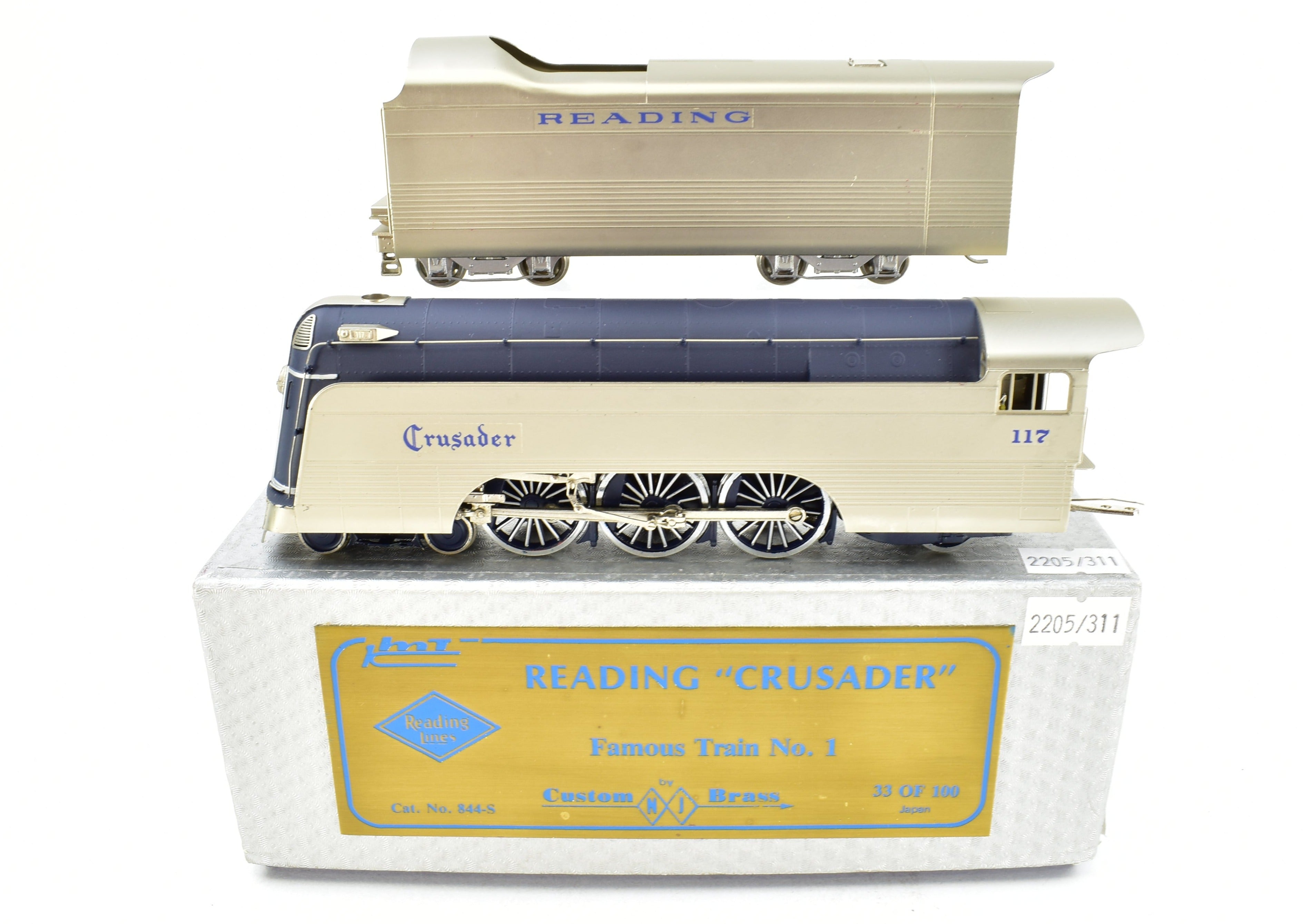 HO Scale Custom Brass Reading G-1b 4-6-2 Crusader Famous Train #1 FP Model by NJ Custom Brass