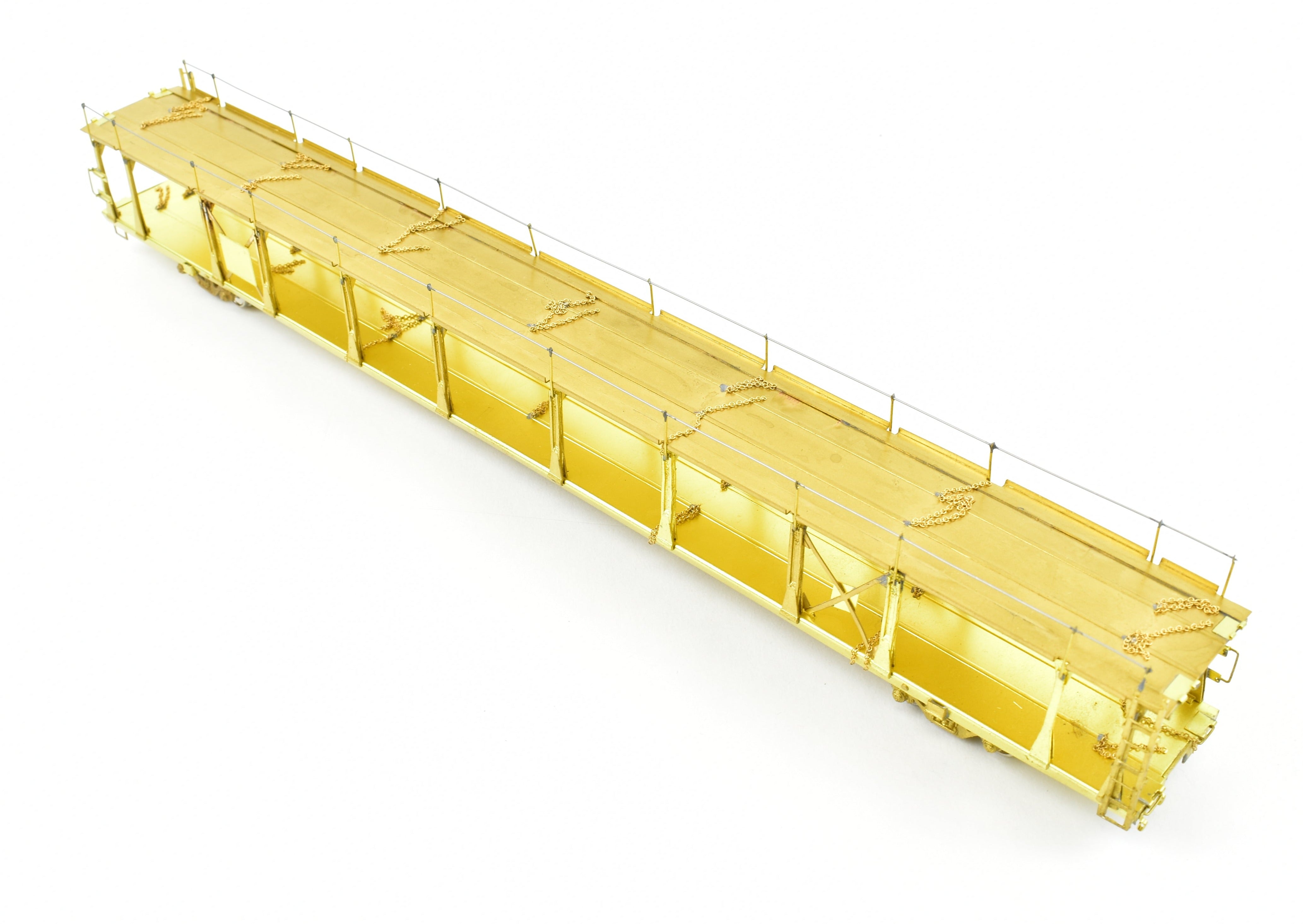 HO Scale Brass Bi - Level Open Auto Rack Model by Overland Models, Inc. for Various Railroad Roads