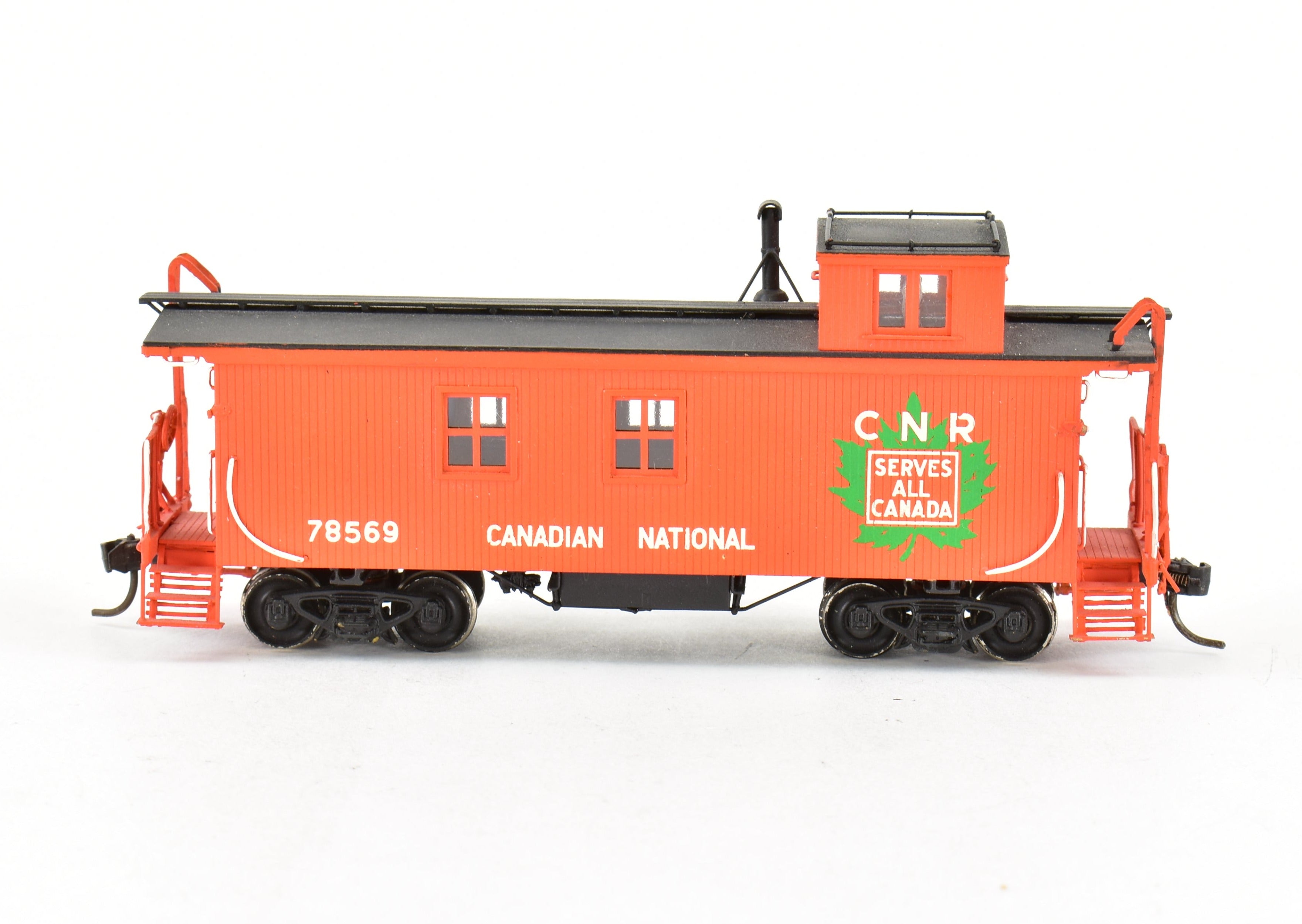 HO Scale Brass Van Hobbies Canadian National Railway Custom-Painted Wood Scribed Caboose