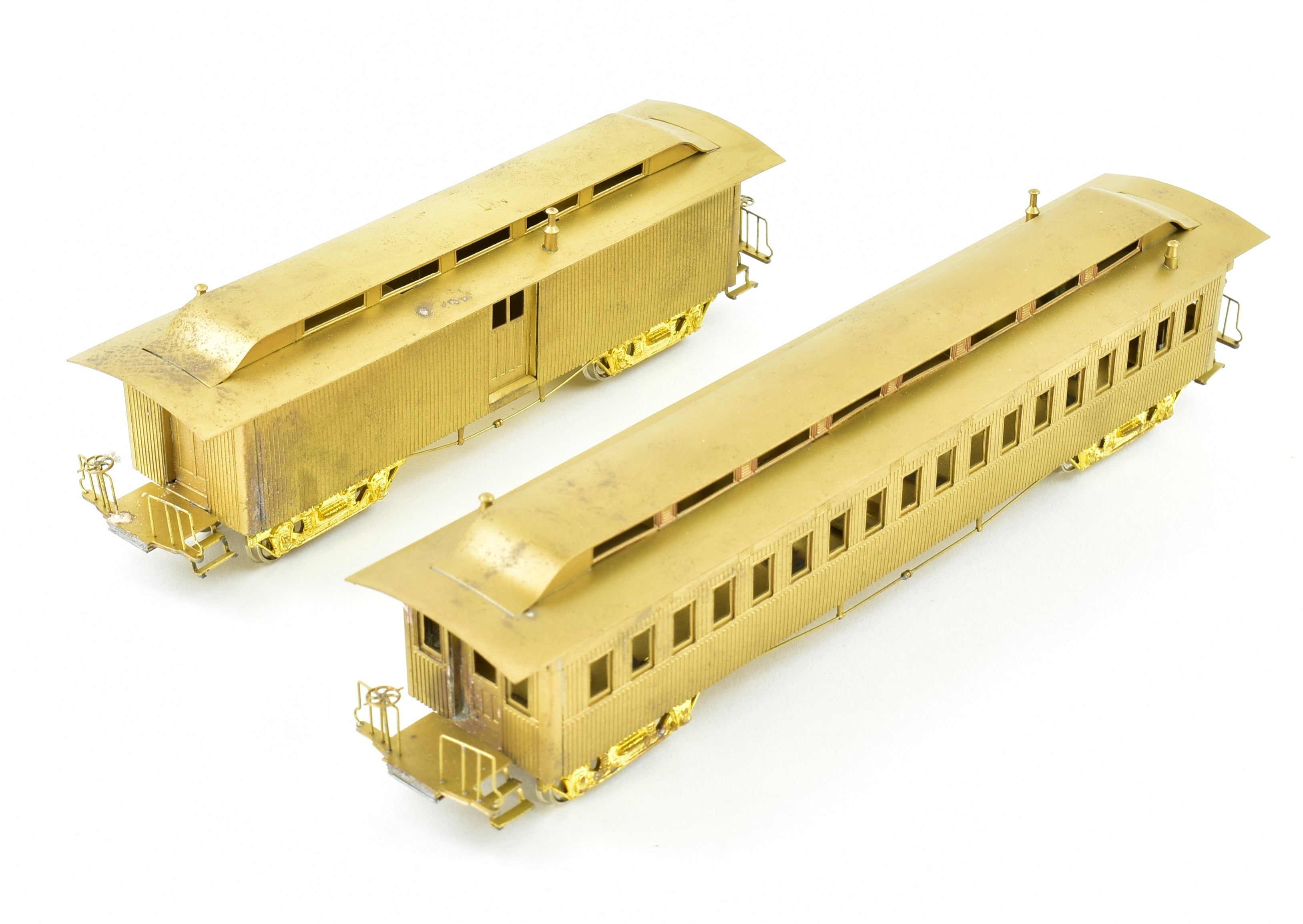 HO Scale Brass Gem Models Collectible Central Pacific Promontory Two - Car Set for Model Train Enthusiasts