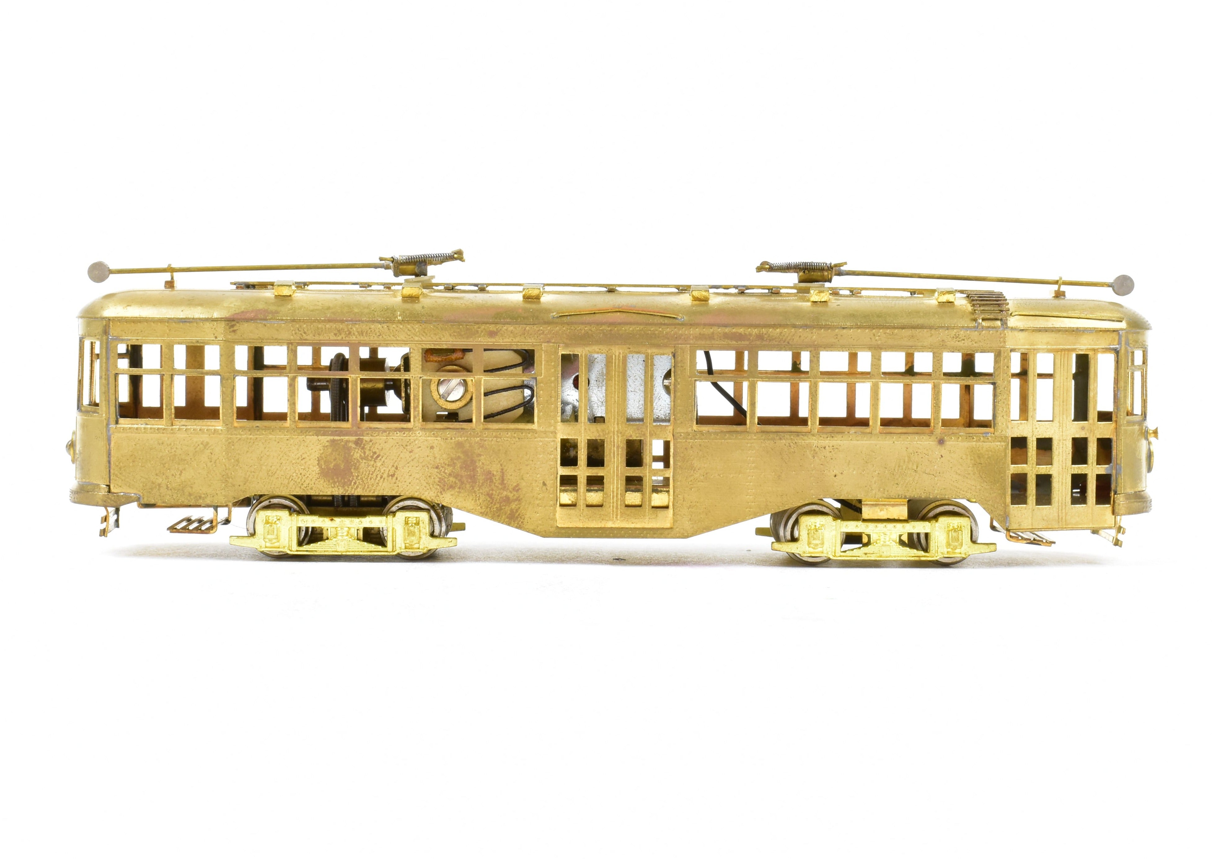 HO Scale Brass Model Bert Sas Brooklyn & Queens Peter Witt Car 8000 - Vintage Train Collectible