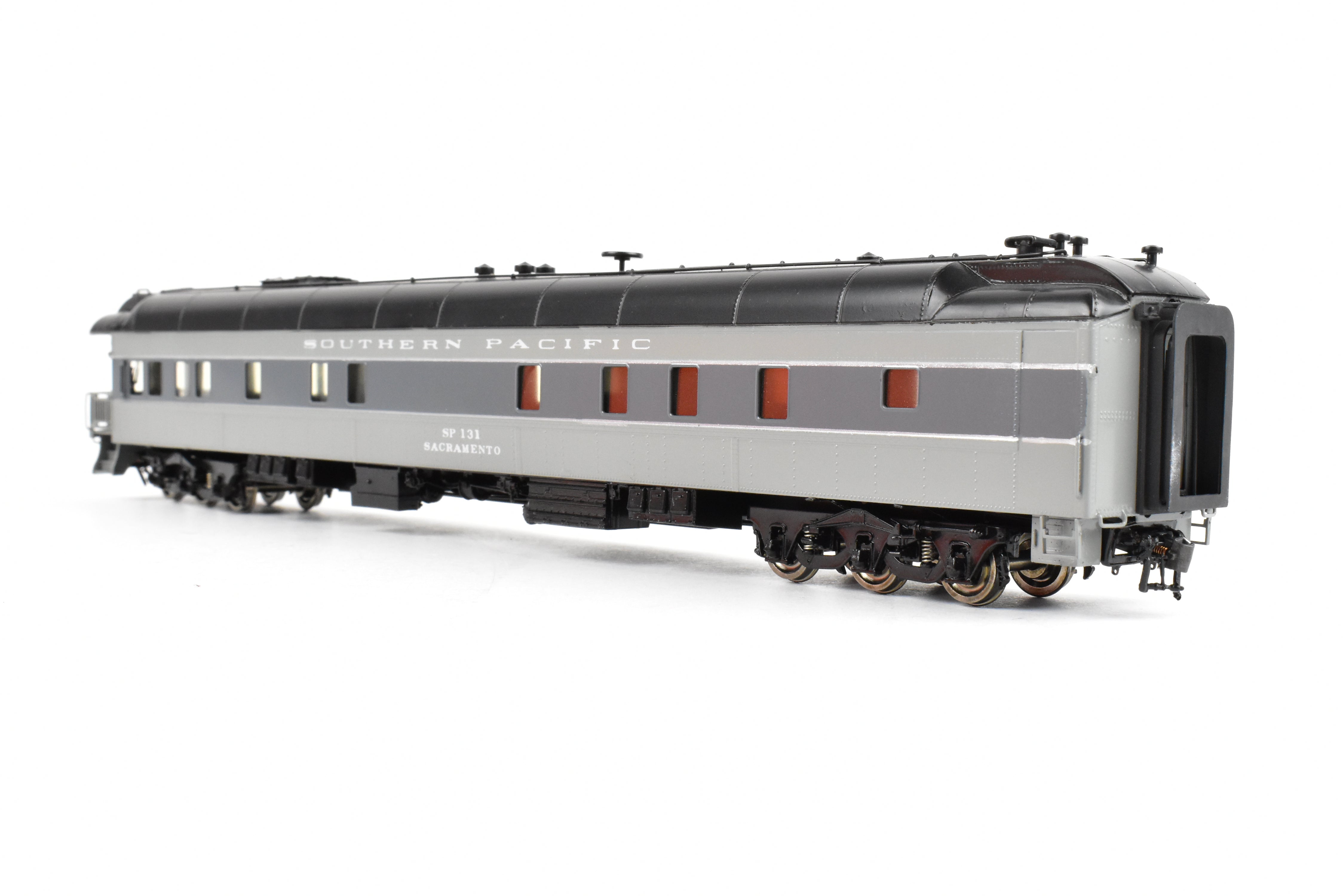 HO Brass Precision Scale Co. Southern Pacific Sacramento Business Car in Factory Two-Tone Gray