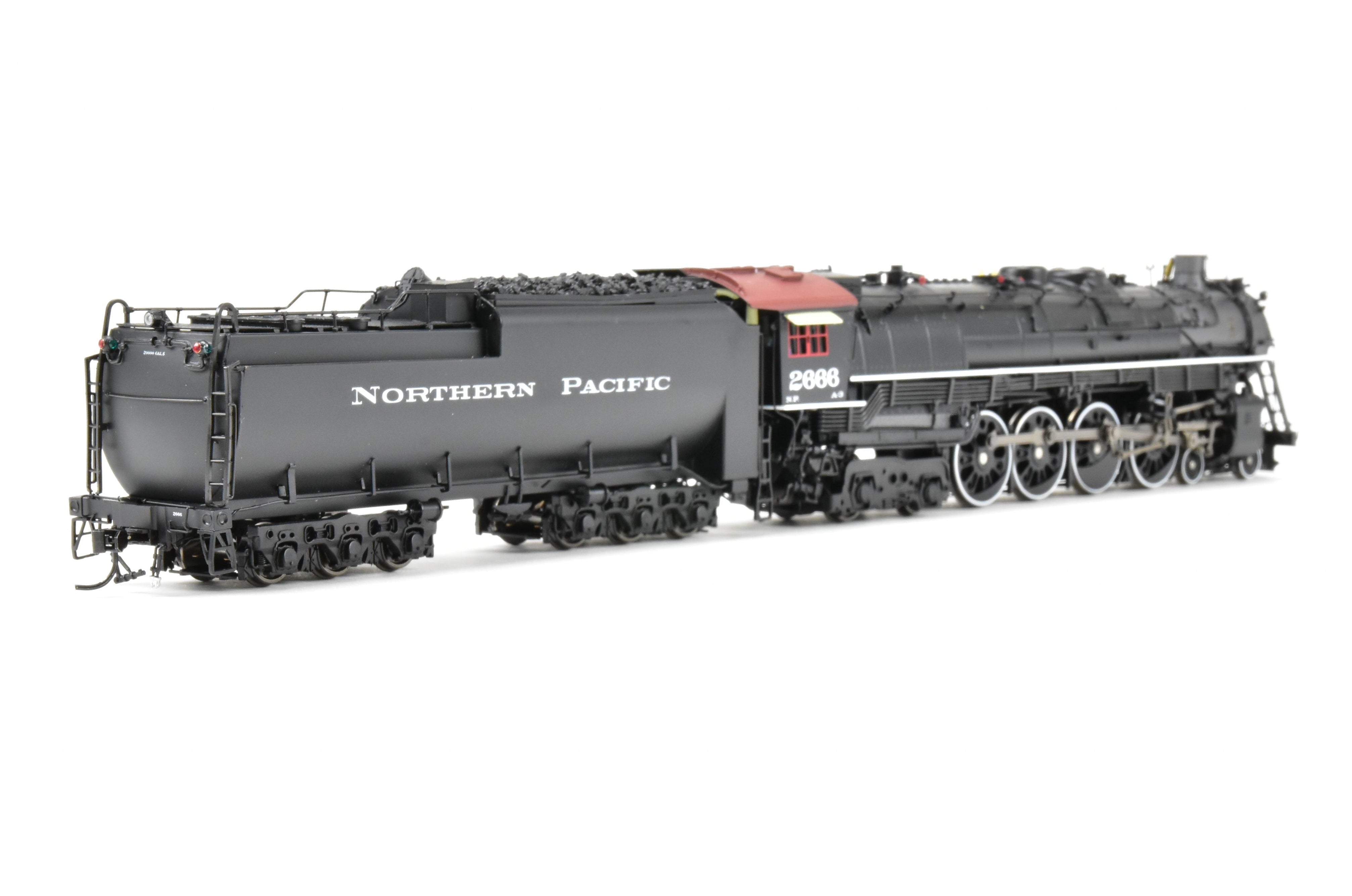 HO Scale Brass Hybrid Model Train by BLI - Broadway Limited Imports, NP - Northern Pacific A - 3 4 - 8 - 4 FP #2666 with Smoke and Paragon 4 Sound for Both DC and DCC Layouts
