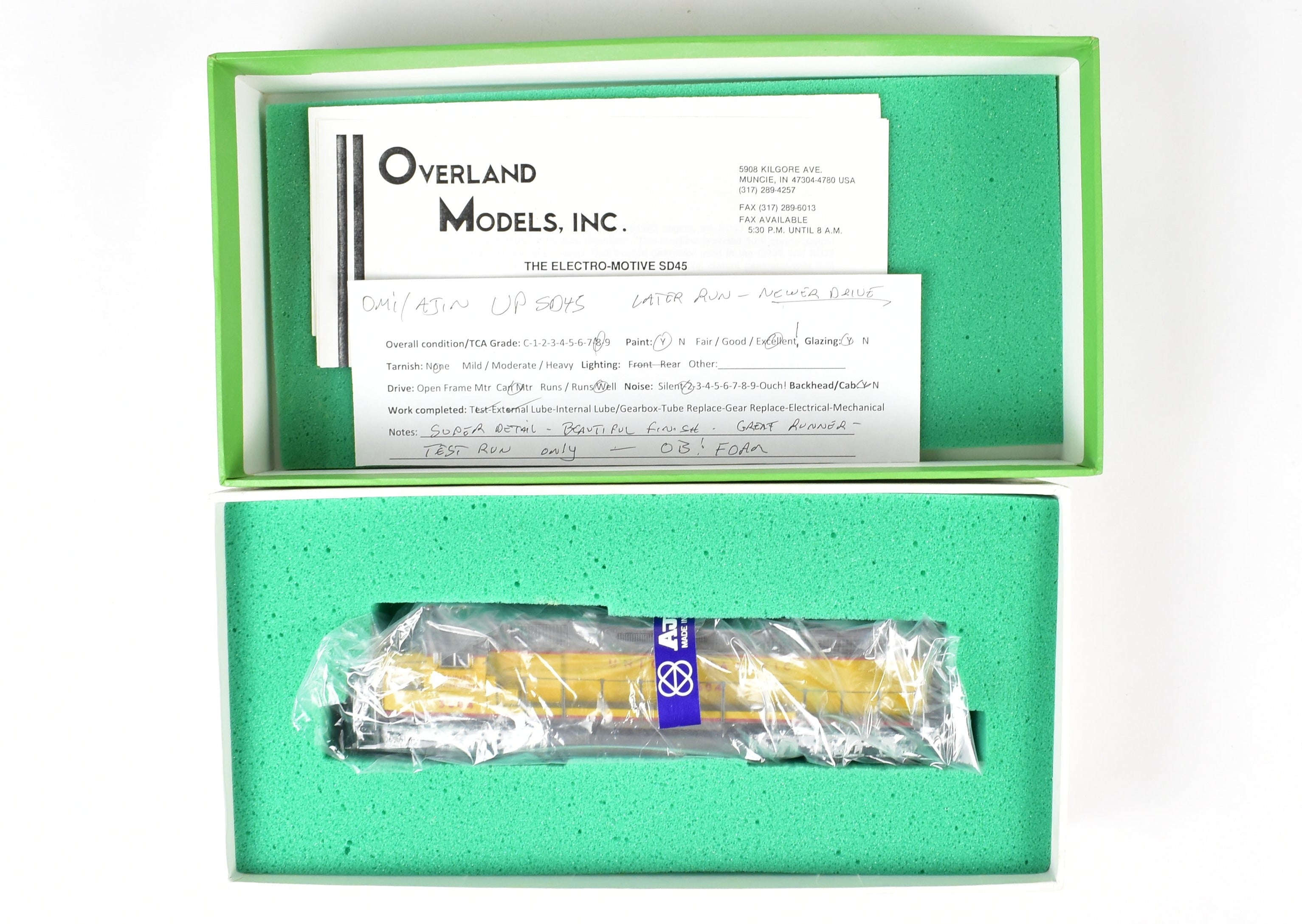 HO Scale Brass Union Pacific EMD SD45 Model Train Pro - Painted No. 3604 by Overland Models, Inc.