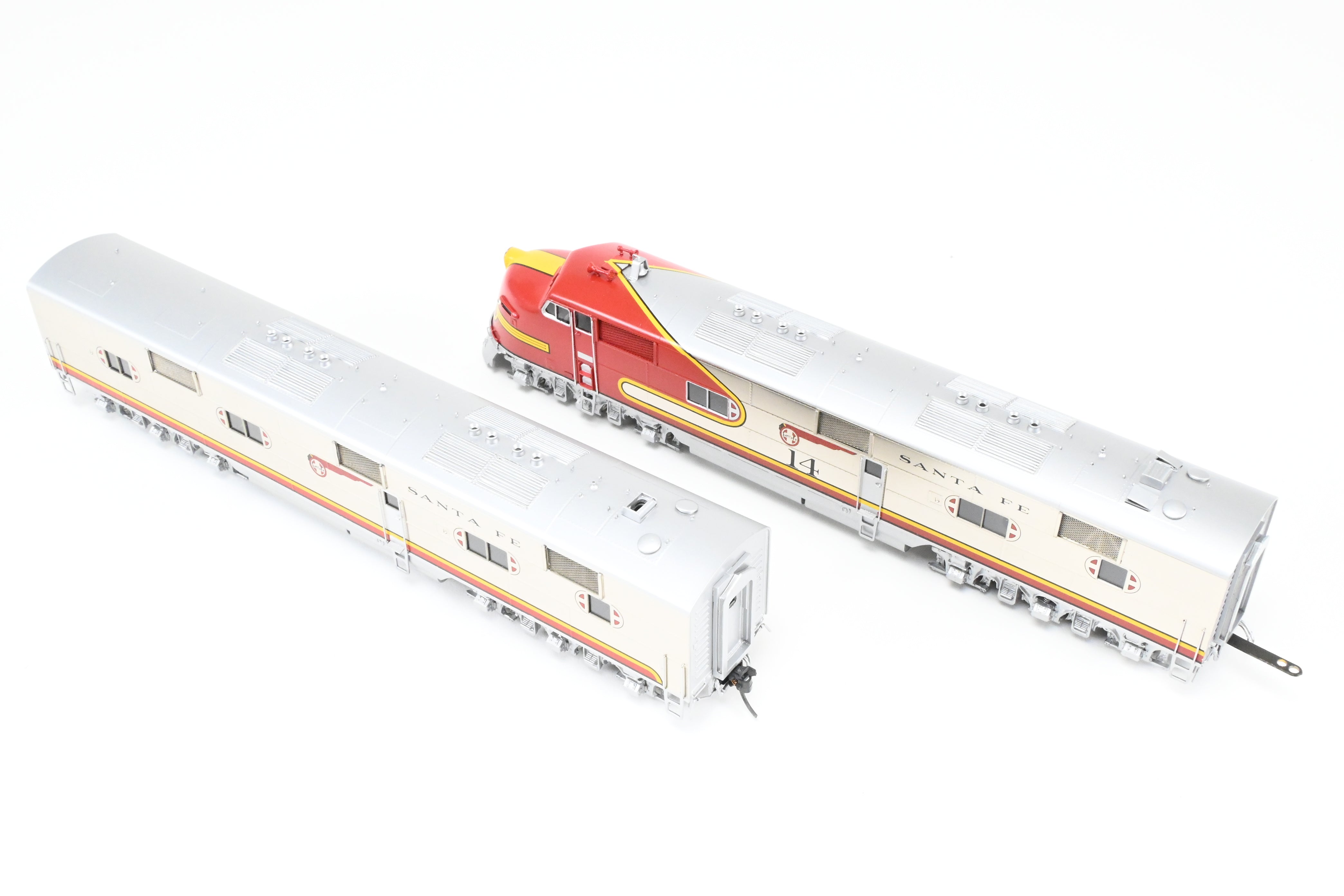 HO Scale Brass Conventional Cylinder - Challenger Imports ATSF - Santa Fe EMD E6 A/B Set with Plating and Painting, No. 14