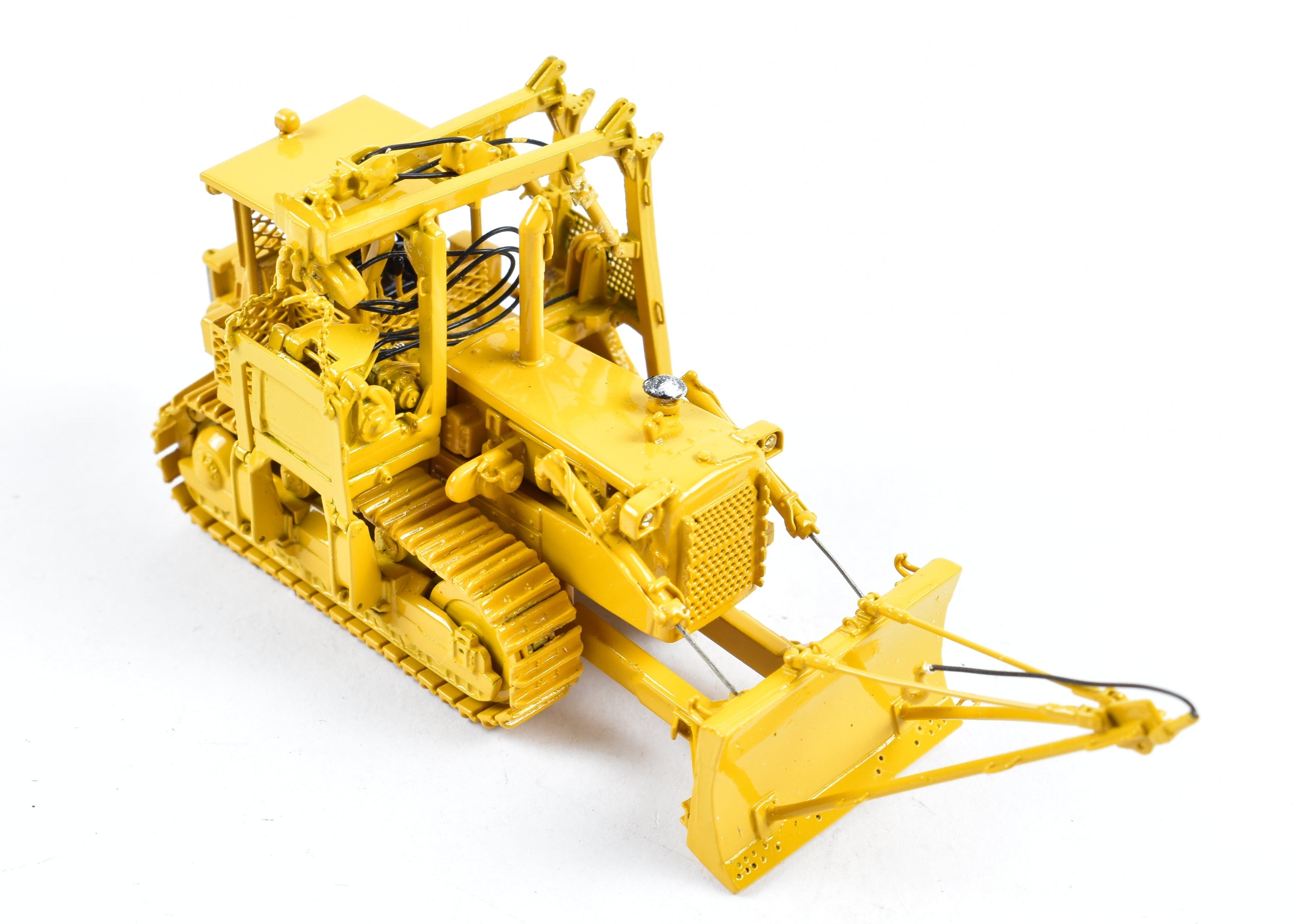 HO Scale Brass Pipe Laying Dozer Model by OMI - Overland Models, Inc. Featuring D&RGW - Denver & Rio Grande Western Design in Factory - Painted FP Yellow
