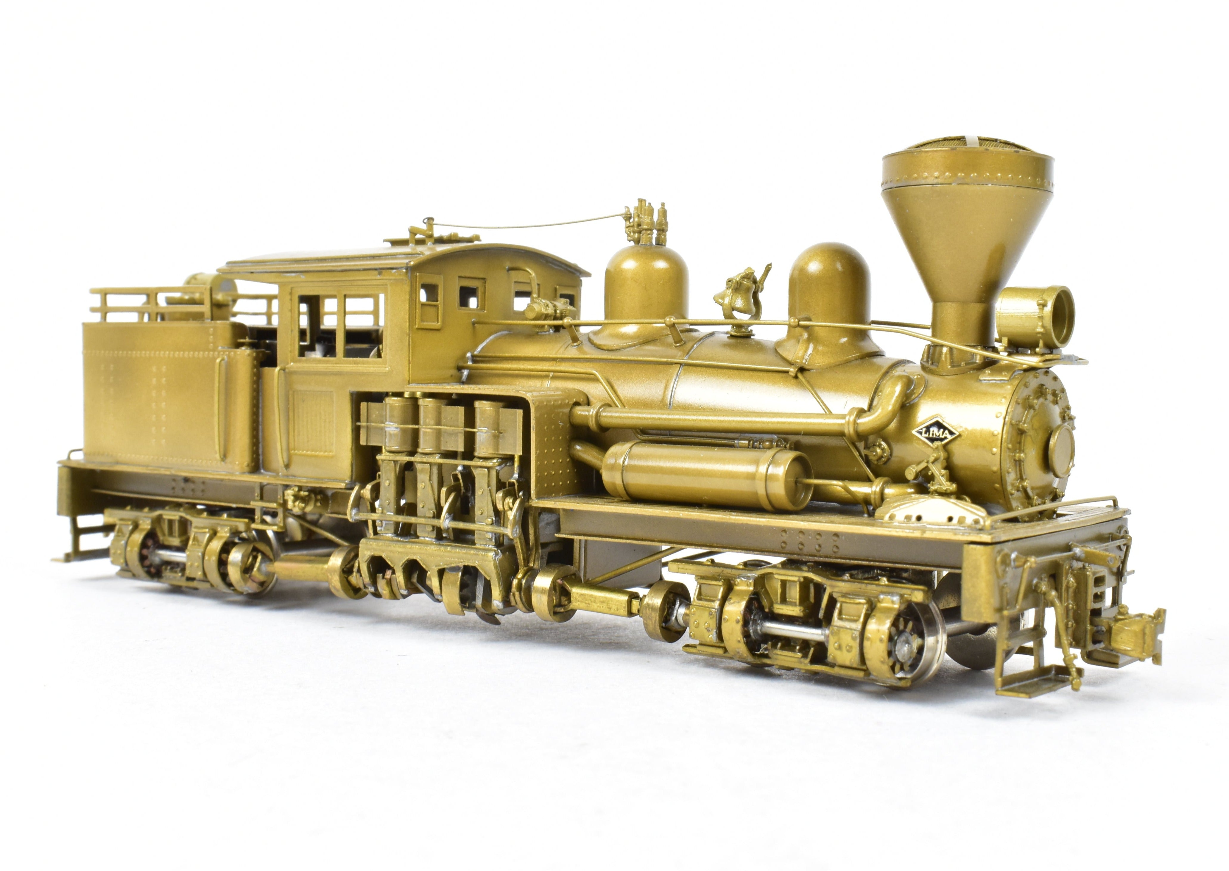 HO Scale Brass PFM - United 2-Truck Class B Shay Geared Locomotive Model for Logging Roads from the 1977 Production Run