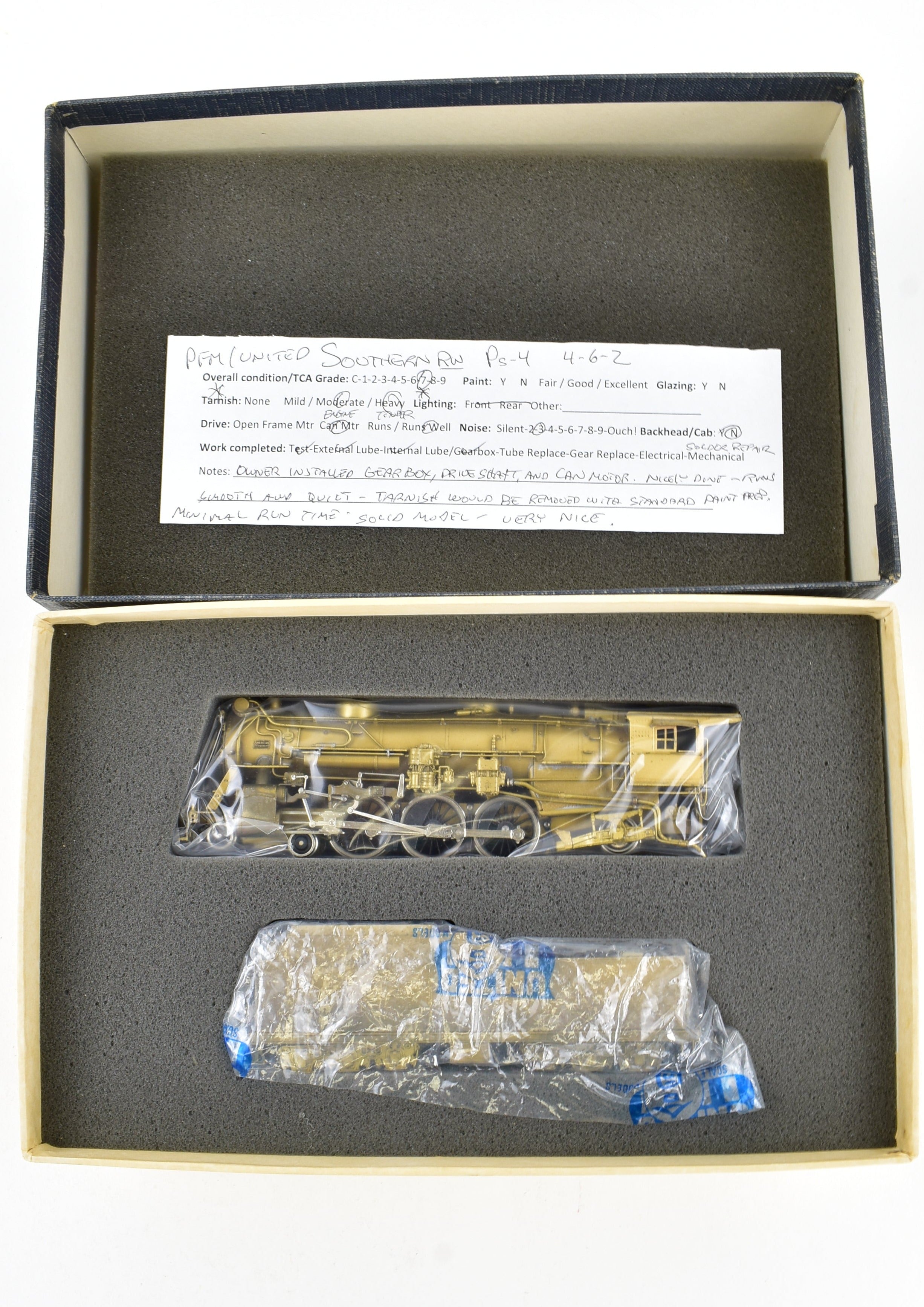HO Brass PFM - United Southern Railway PS-4 4-6-2 Pacific Can Motor Upgrade Last Run