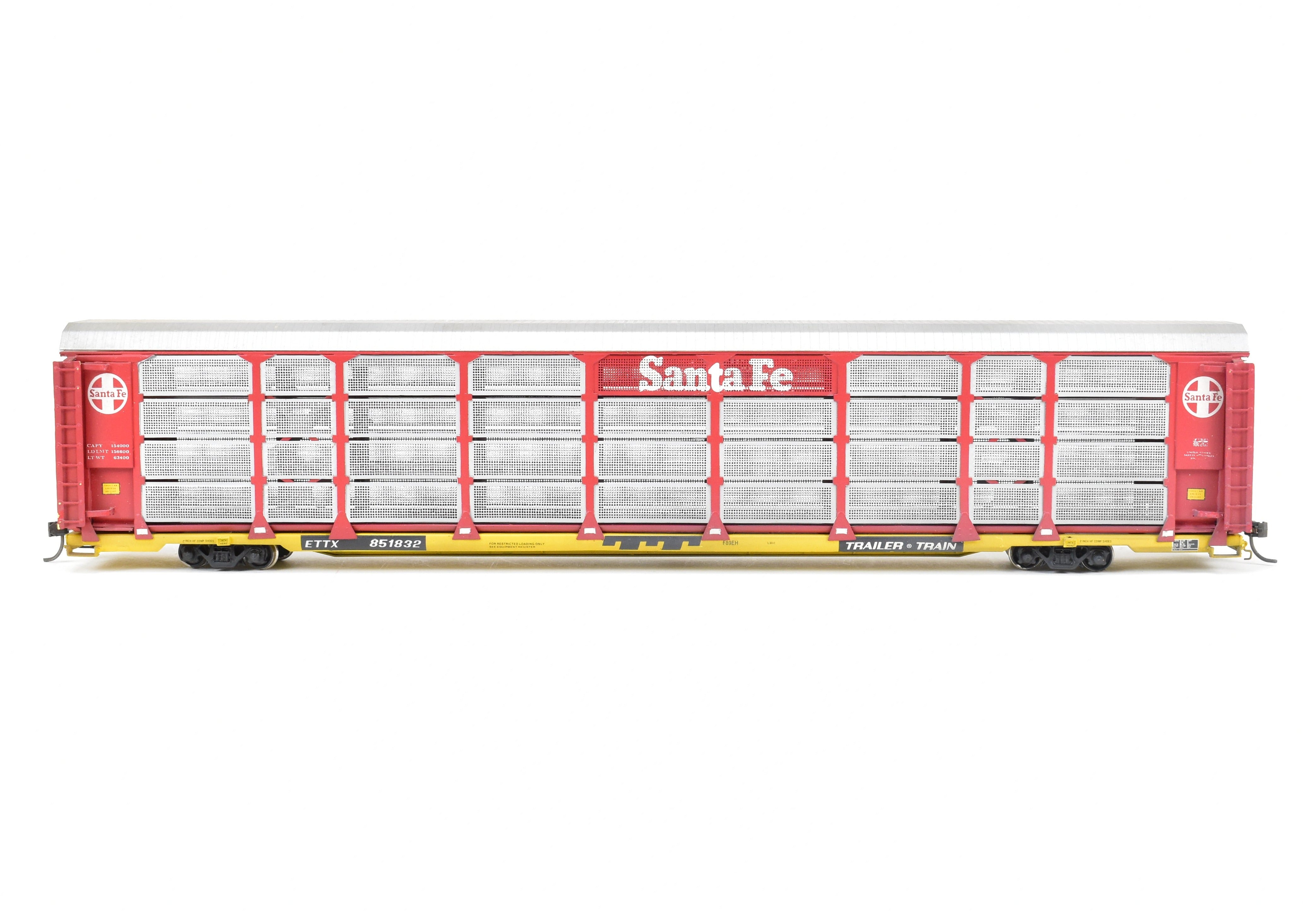 Custom Painted HO Brass Tri - Level Auto Rack No. 851832 by Overland Models