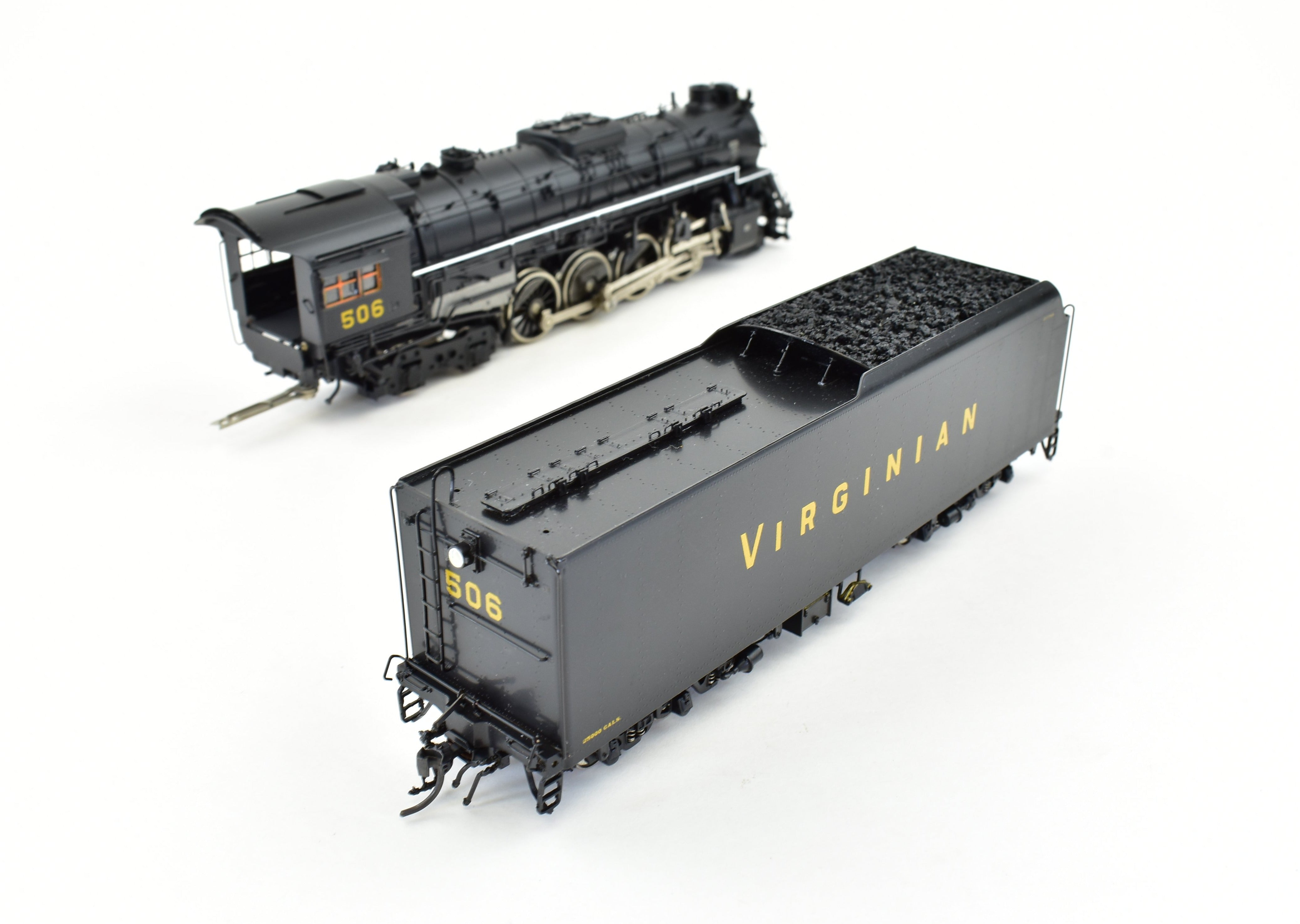 HO Scale Brass Precision Scale Co. Virginian BA 2-8-4 Berkshire Model Steam Locomotive, Precision Scale Co. VGN, Sold As-Is Without Lights